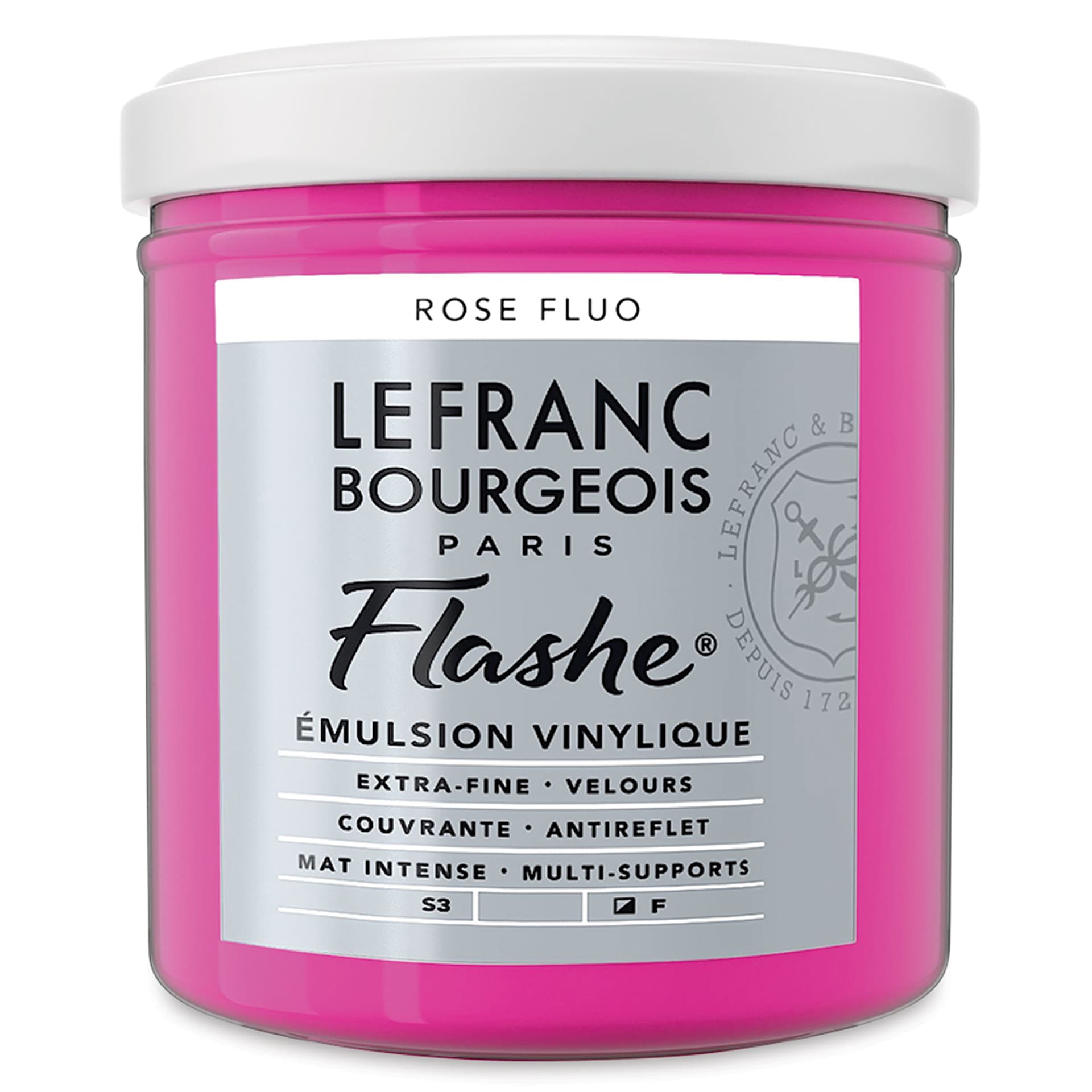 Lefranc & Bourgeois Flashe Vinyl Paint - Fluorescent Pink, 125 ml jar