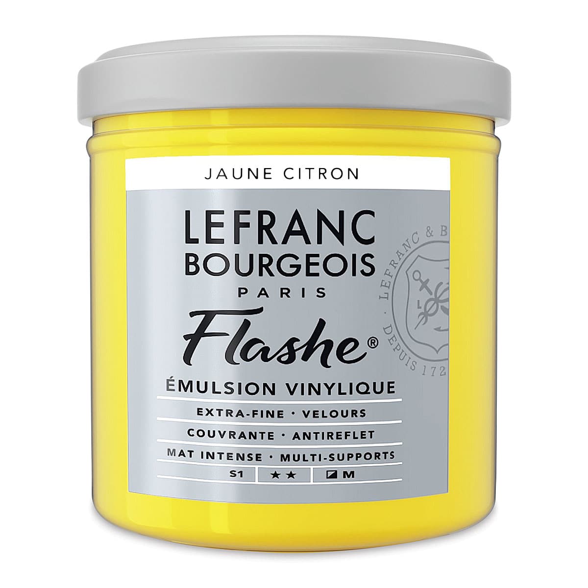 Lefranc & Bourgeois Flashe Vinyl Paint - Lemon Yellow, 125 ml jar