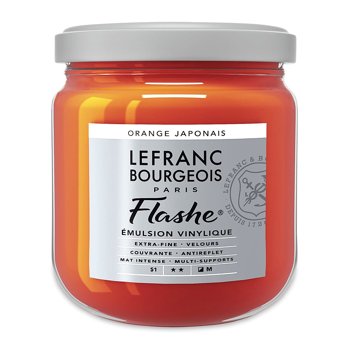 Lefranc & Bourgeois Flashe Vinyl Paint - Japanese Orange, 400 ml jar