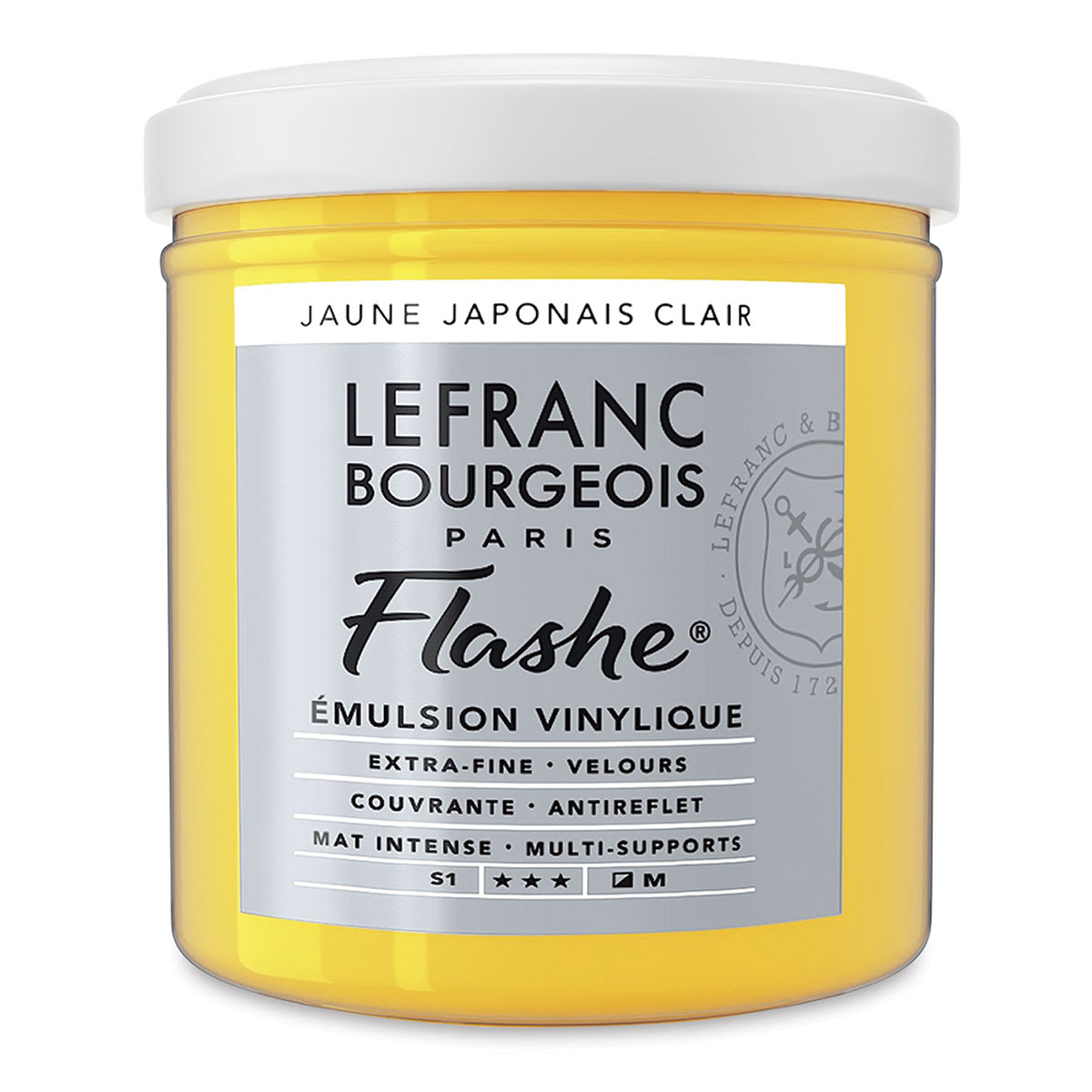 Lefranc & Bourgeois Flashe Vinyl Paint - Japanese Yellow Light, 125 ml jar