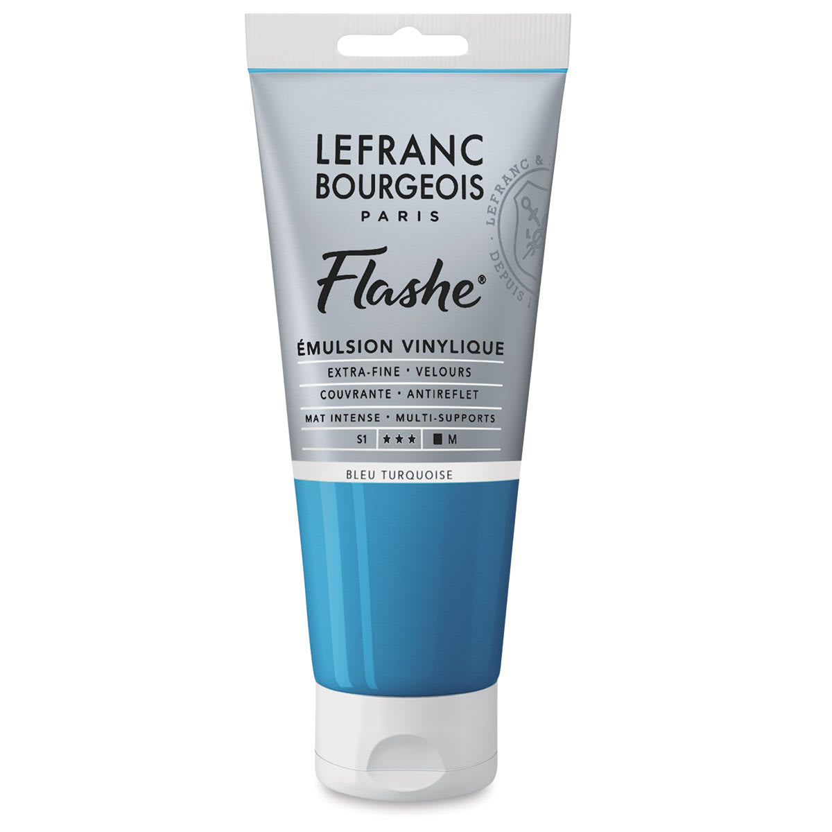 Lefranc & Bourgeois Flashe Vinyl Paint - Turquoise Blue, 80 ml