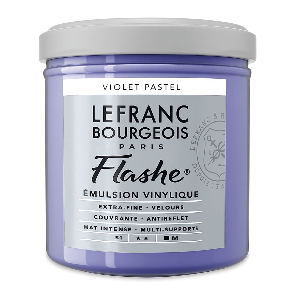Lefranc & Bourgeois Flashe Vinyl Paint - Pastel Violet, 125 ml jar