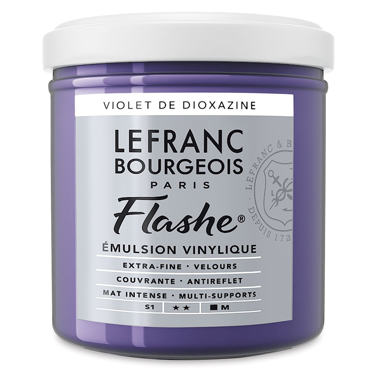 Lefranc & Bourgeois Flashe Vinyl Paint - Dioxazine Violet, 125 ml jar