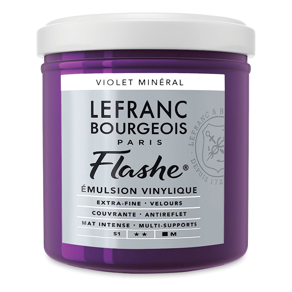 Lefranc & Bourgeois Flashe Vinyl Paint - Mineral Violet, 125 ml jar