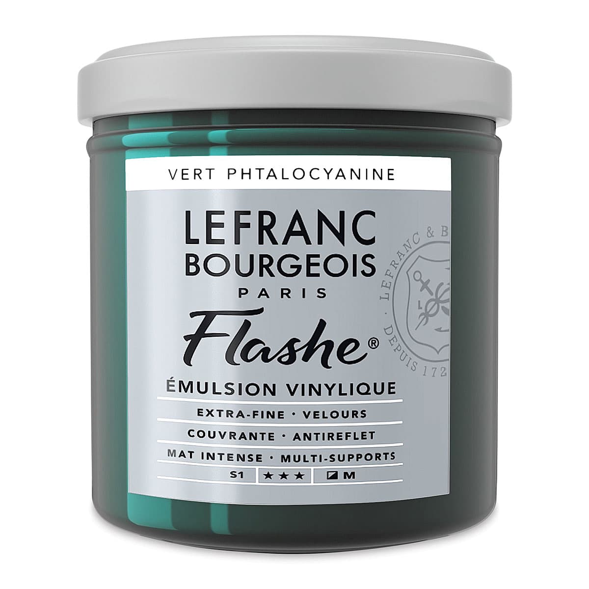 Lefranc & Bourgeois Flashe Vinyl Paint - Phthalocyanine Green, 125 ml