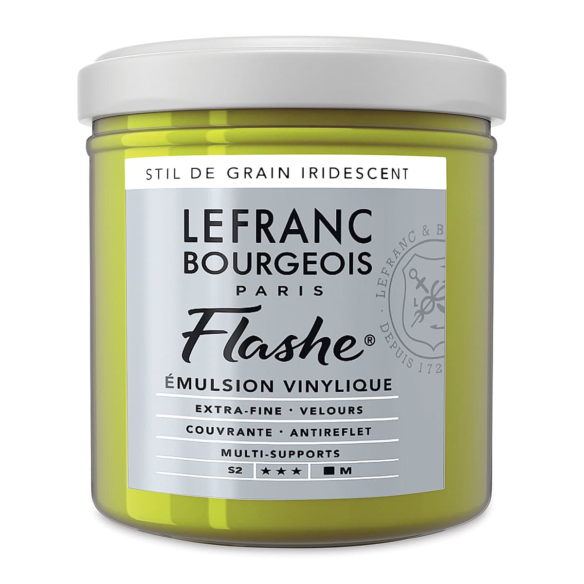 Lefranc & Bourgeois Flashe Vinyl Paint - Iridescent Stil de Grain Green, 125 ml jar