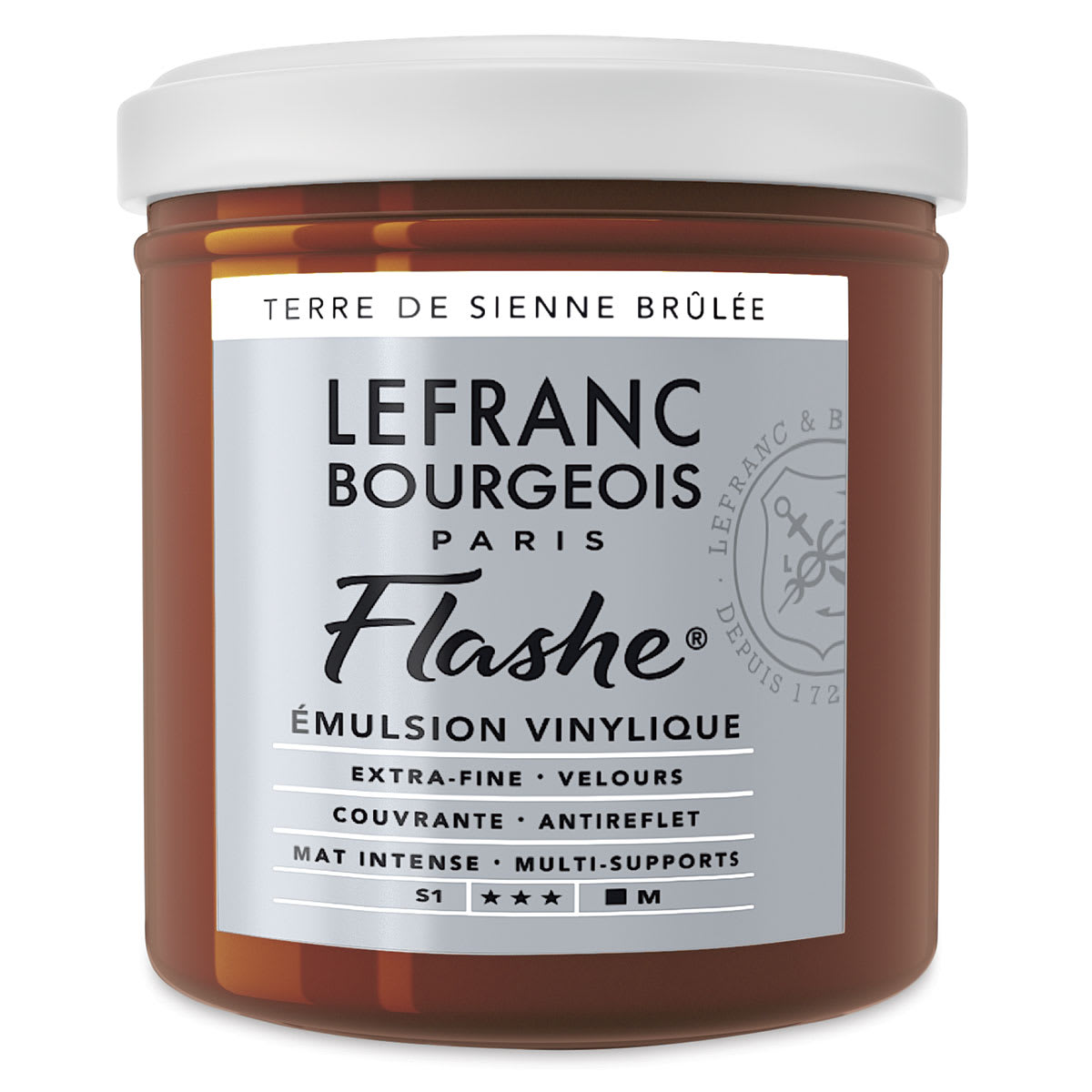 Lefranc & Bourgeois Flashe Vinyl Paint - Burnt Sienna, 125 ml jar