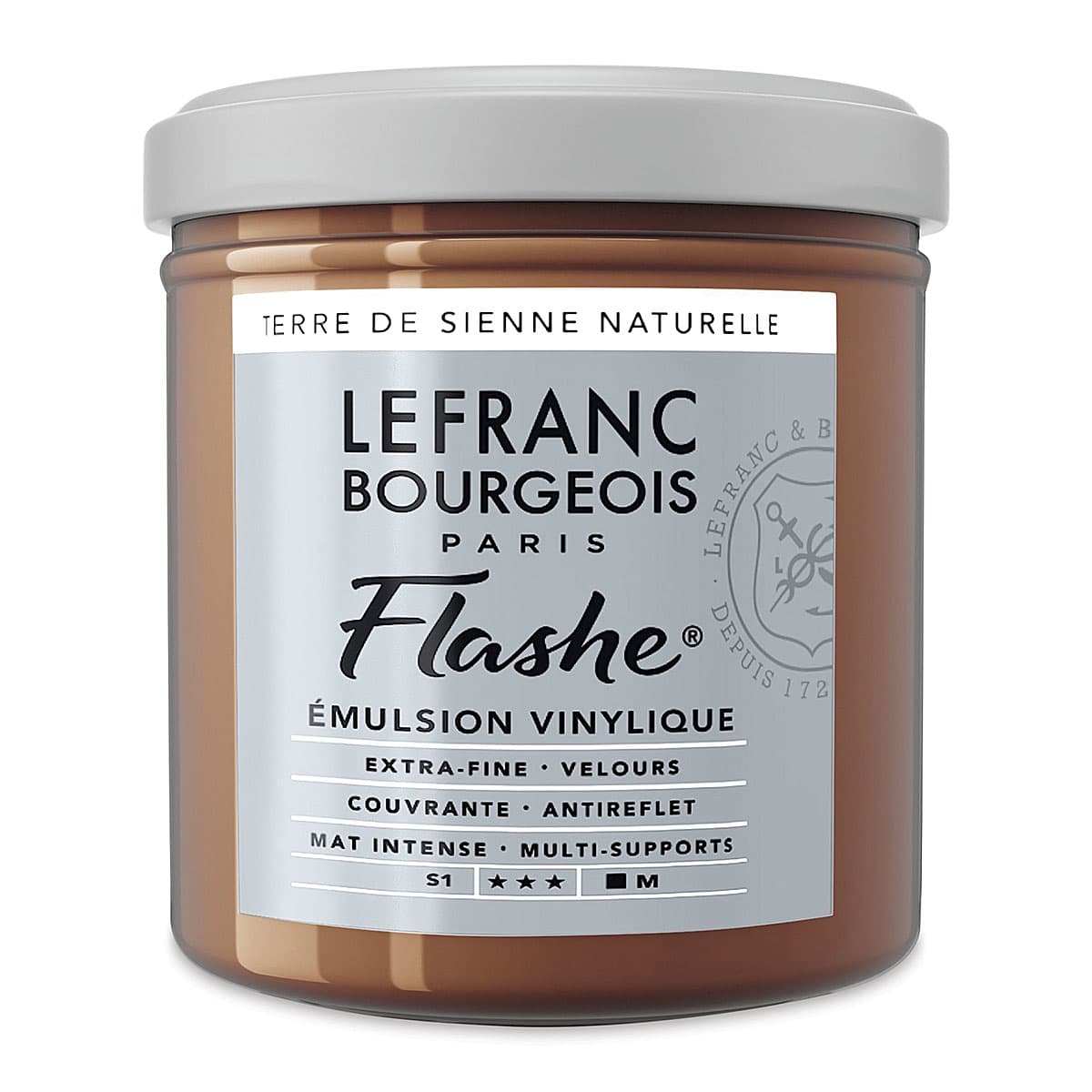 Lefranc & Bourgeois Flashe Vinyl Paint - Raw Sienna, 125 ml jar