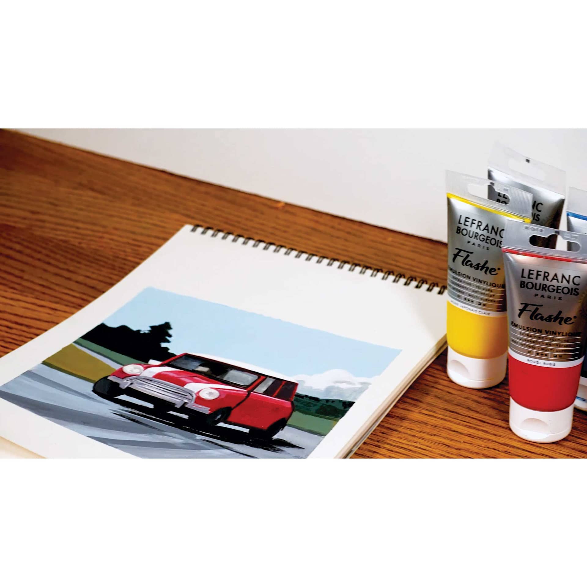 Lefranc Bourgeois Flashe Vinyl Paint, finished car painting
