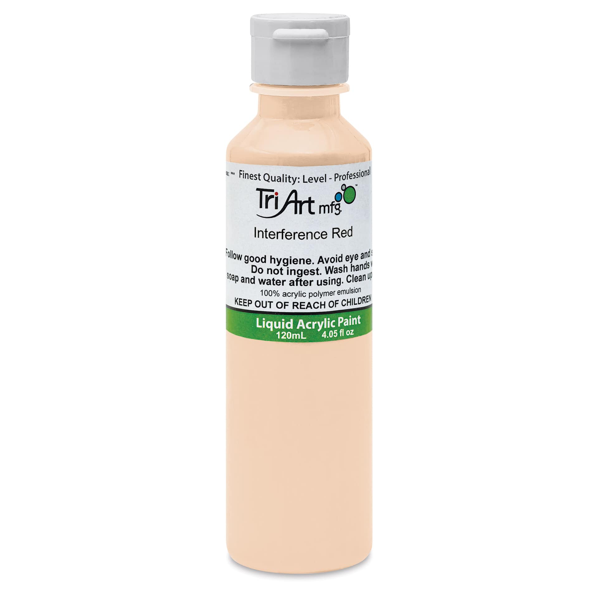 Tri-Art Liquid Artist Acrylics - Interference Red, 120 ml bottle