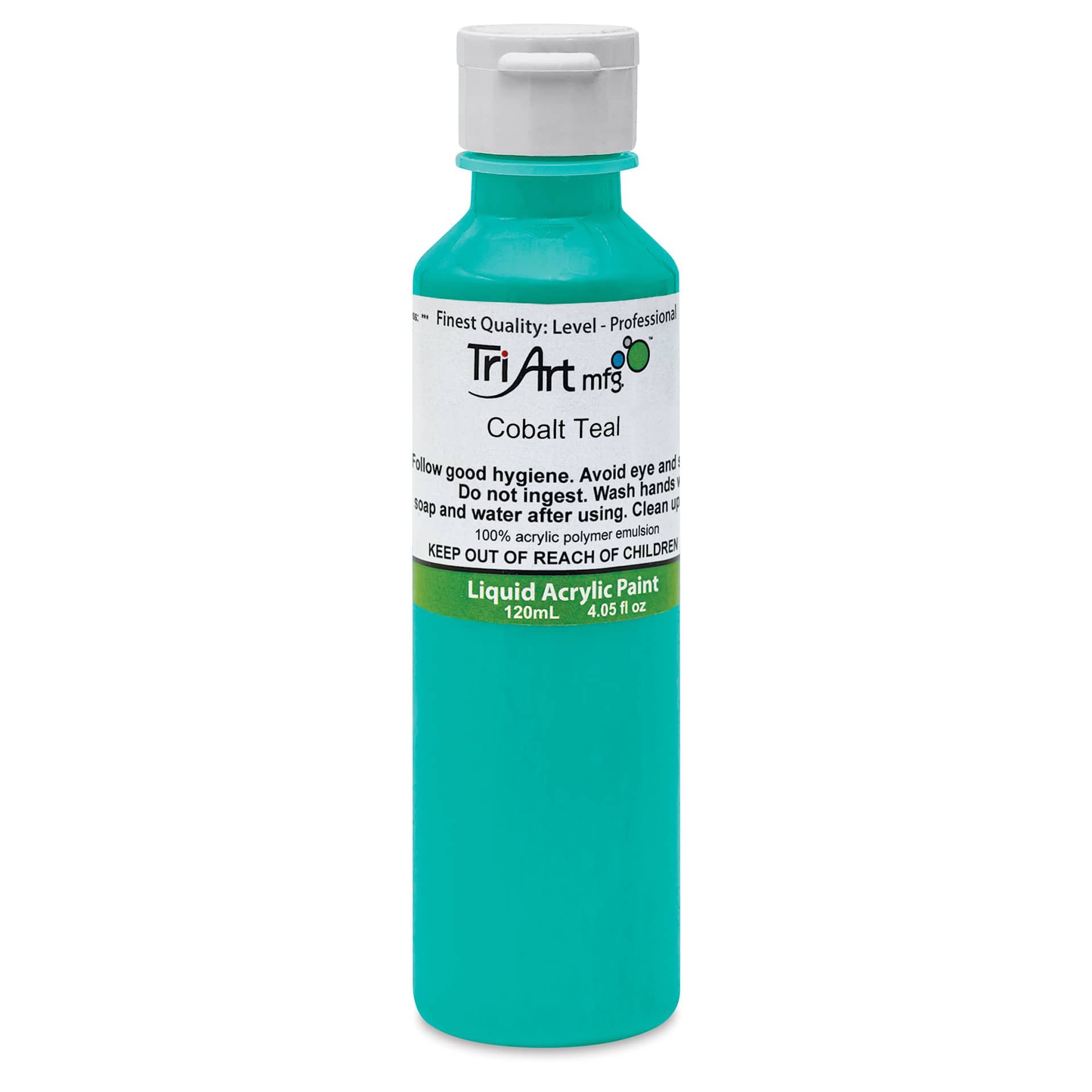 Tri-Art Liquid Artist Acrylics - Cobalt Teal, 120 ml bottle