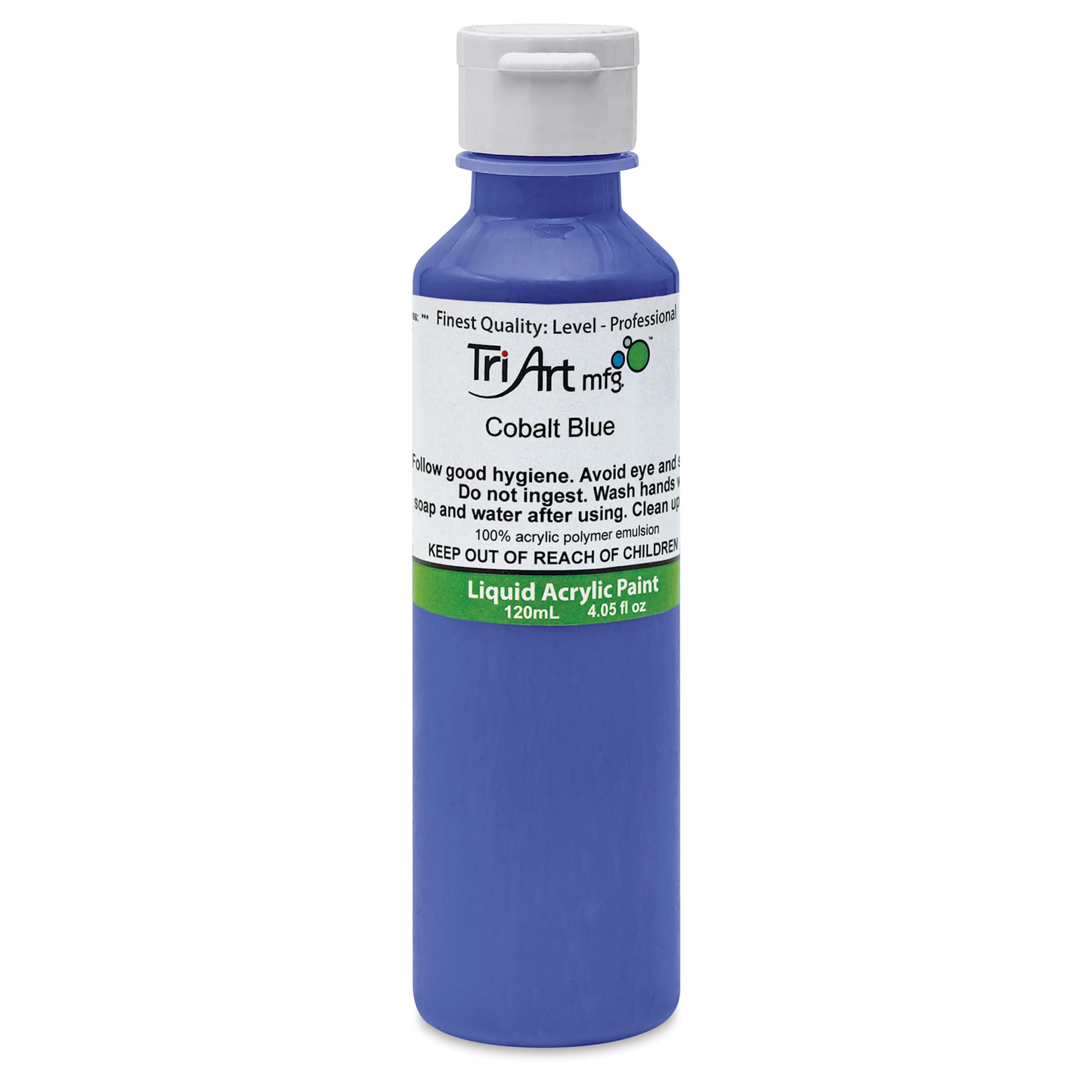 Tri-Art Liquid Artist Acrylics - Cobalt Blue, 120 ml bottle