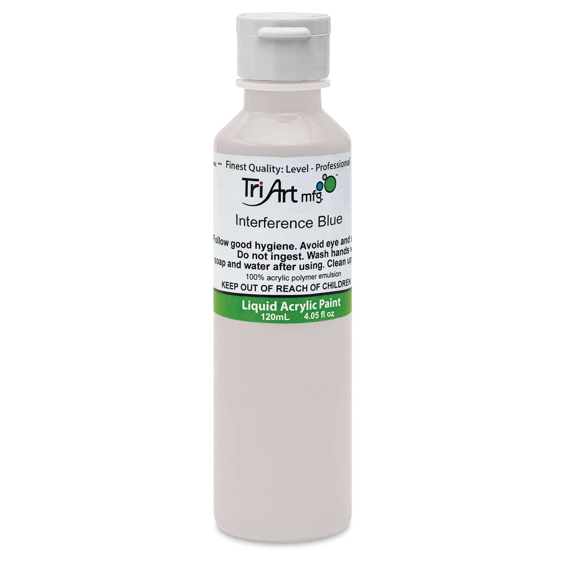 Tri-Art Liquid Artist Acrylics - Interference Blue, 120 ml bottle