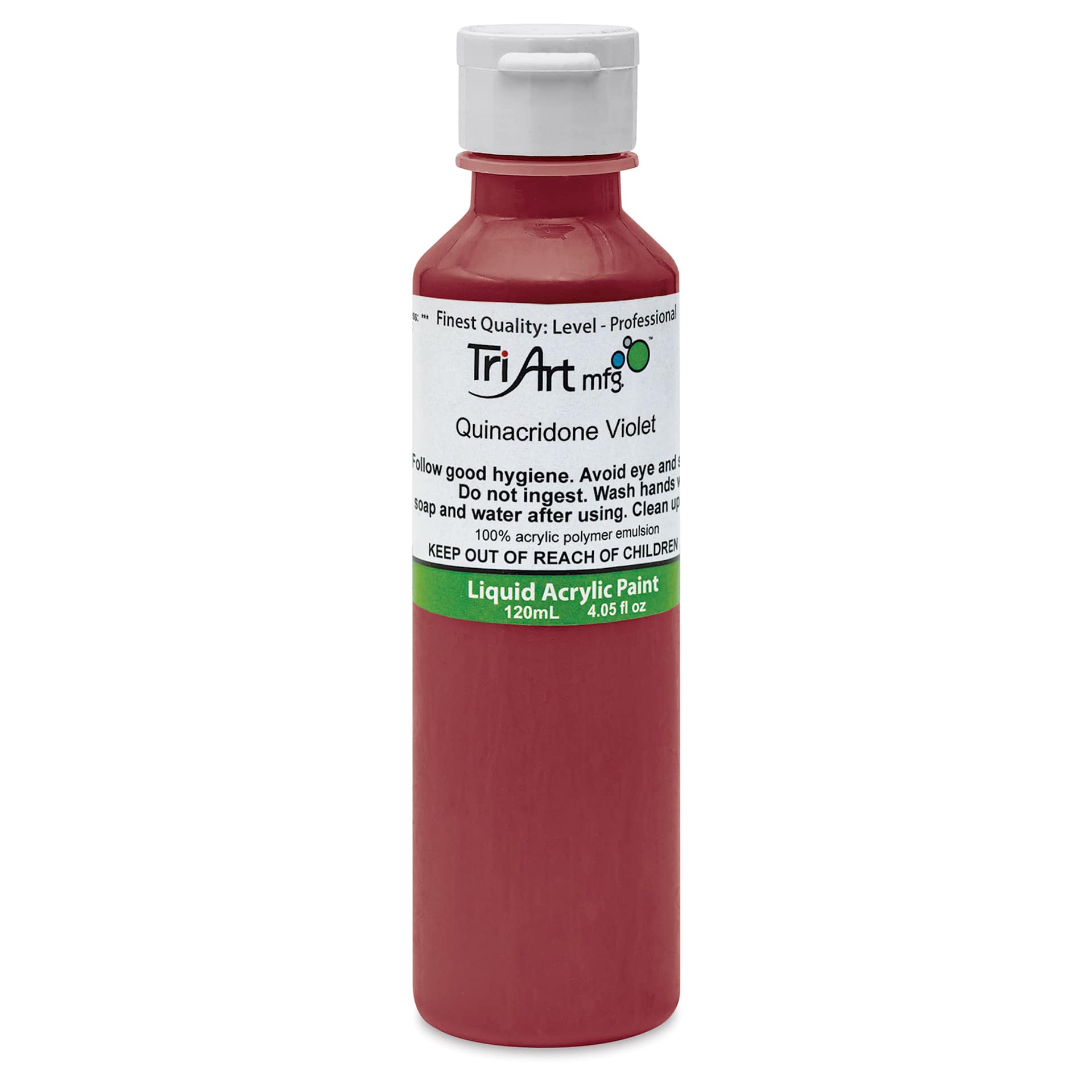 Tri-Art Liquid Artist Acrylics - Quinacridone Violet, 120 ml bottle