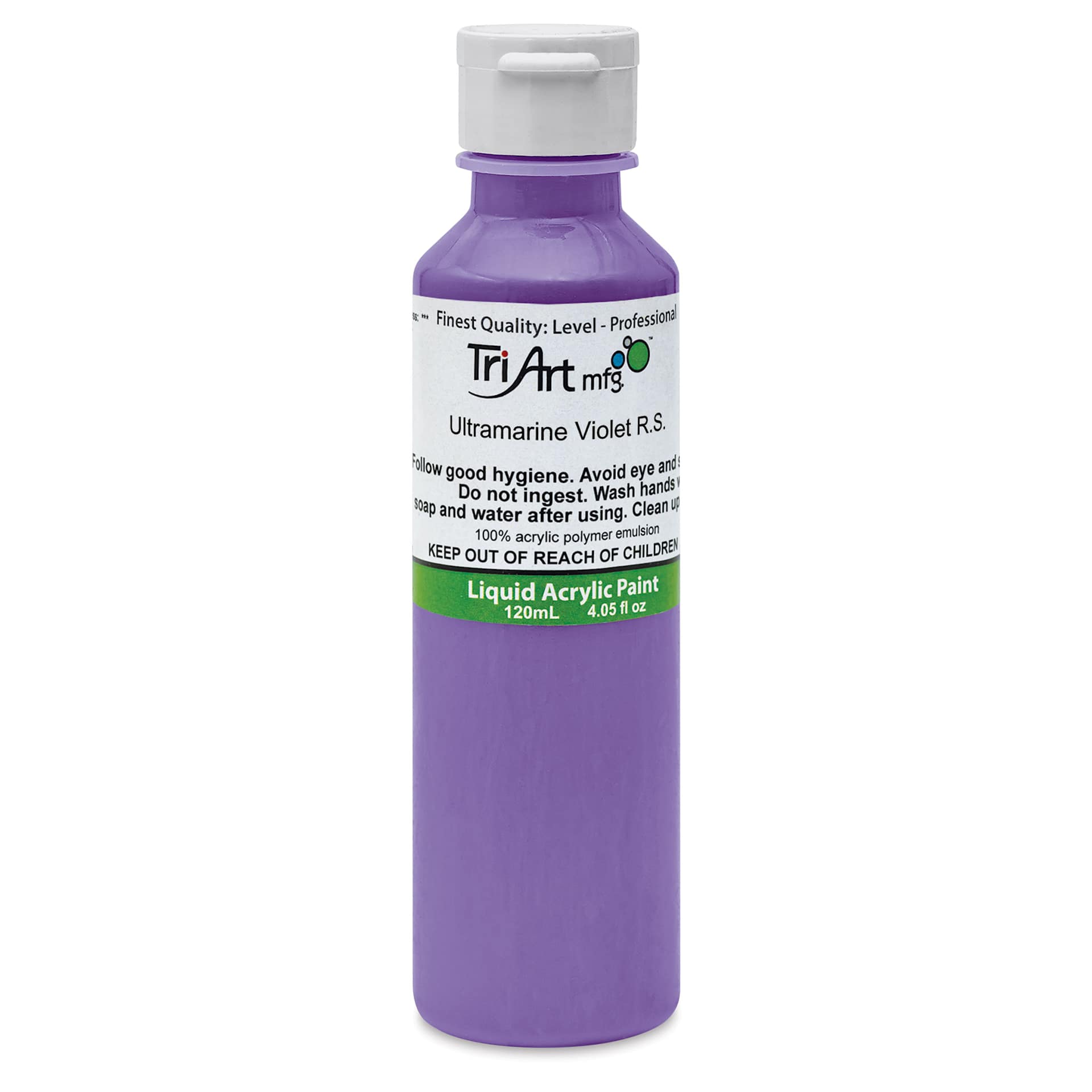 Tri-Art Liquid Artist Acrylics - Ultramarine Violet Red Shade, 120 ml bottle