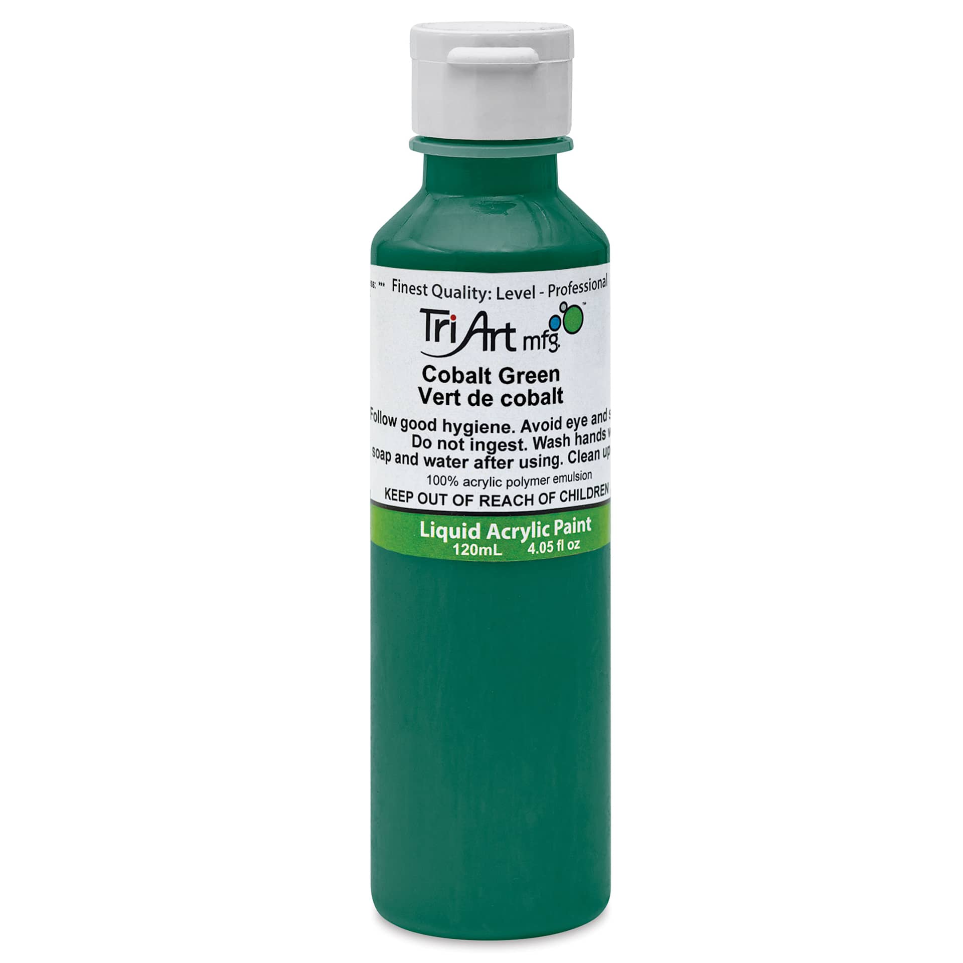 Tri-Art Liquid Artist Acrylics - Cobalt Green, 120 ml bottle