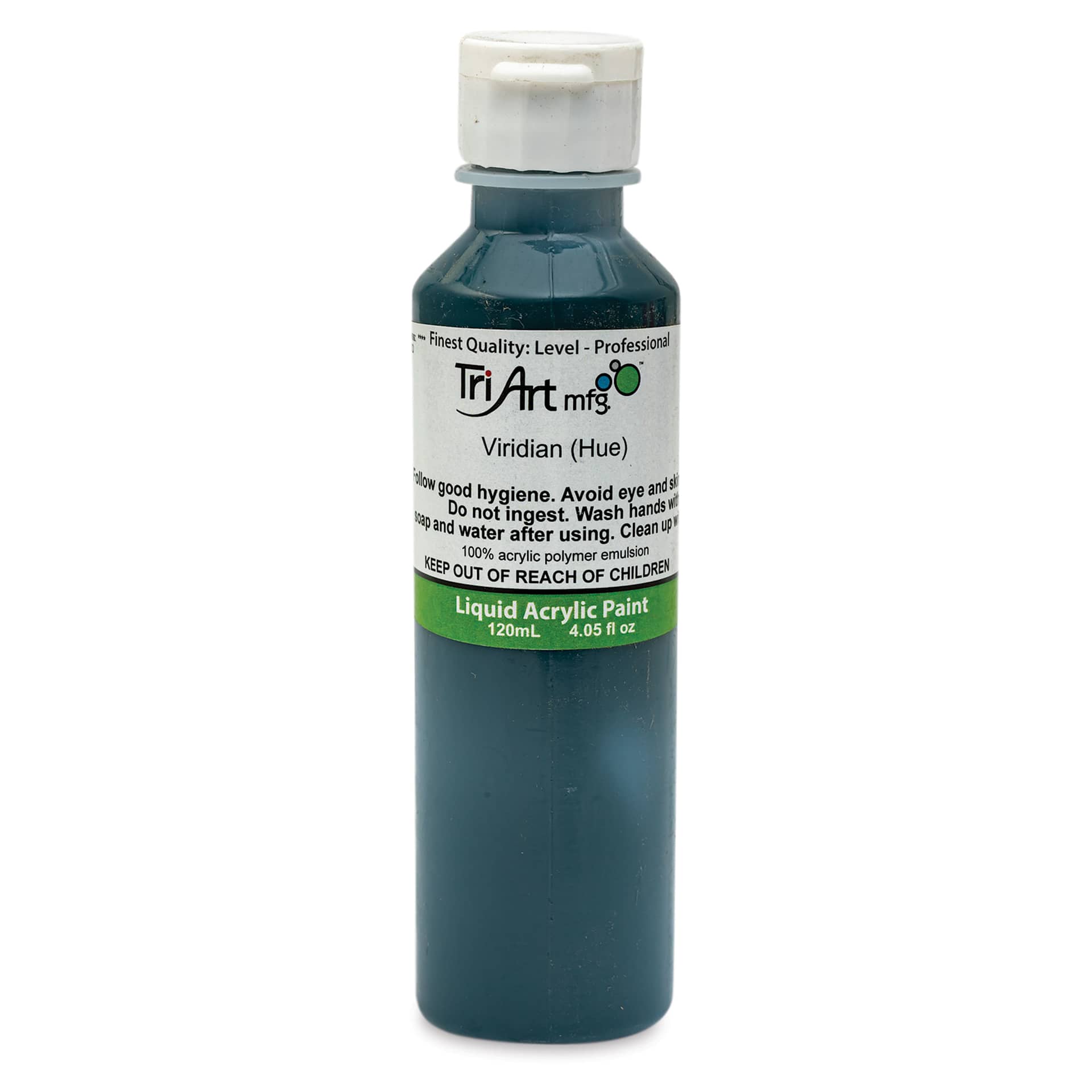 Tri-Art Liquid Artist Acrylics - Viridian Hue, 120 ml bottle