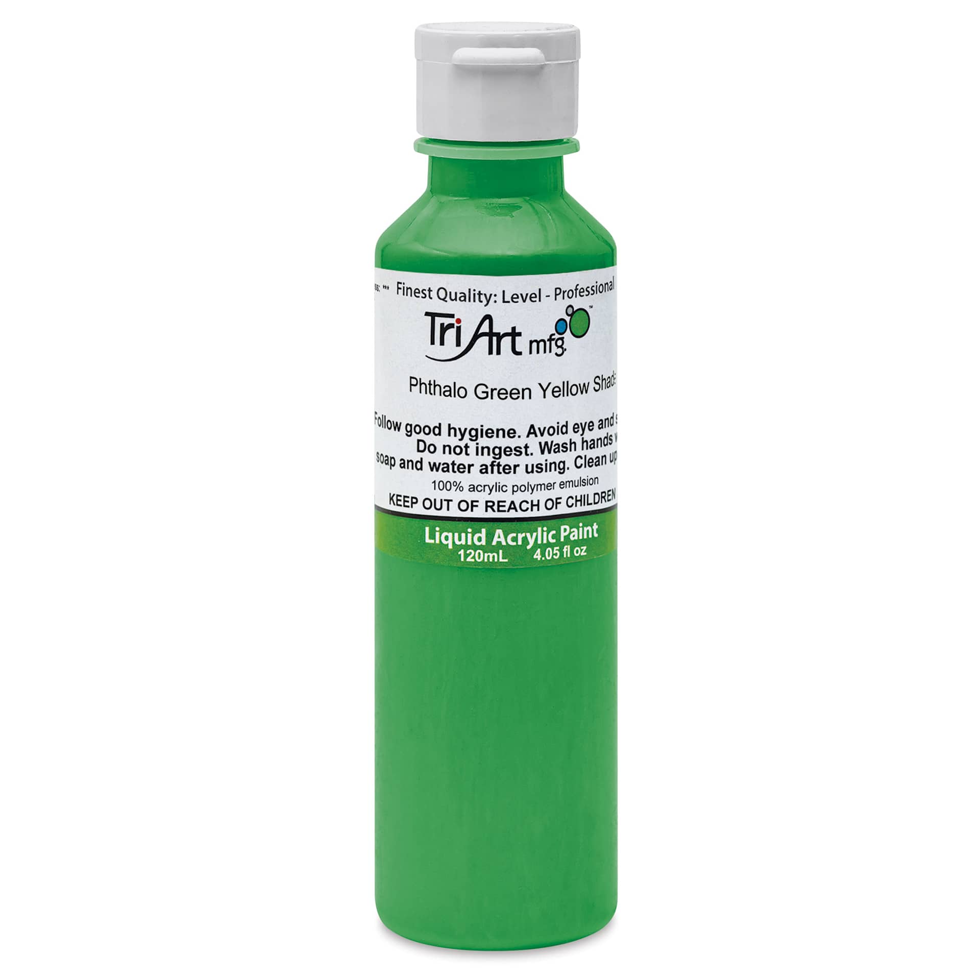 Tri-Art Liquid Artist Acrylics - Phthalo Green Yellow Shade, 120 ml bottle