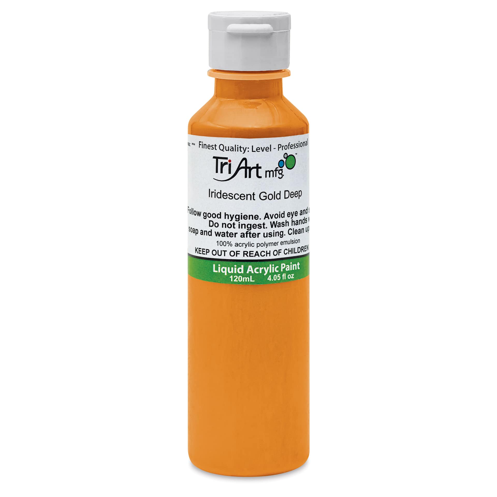 Tri-Art Liquid Artist Acrylics - Iridescent Deep Gold, 120 ml bottle
