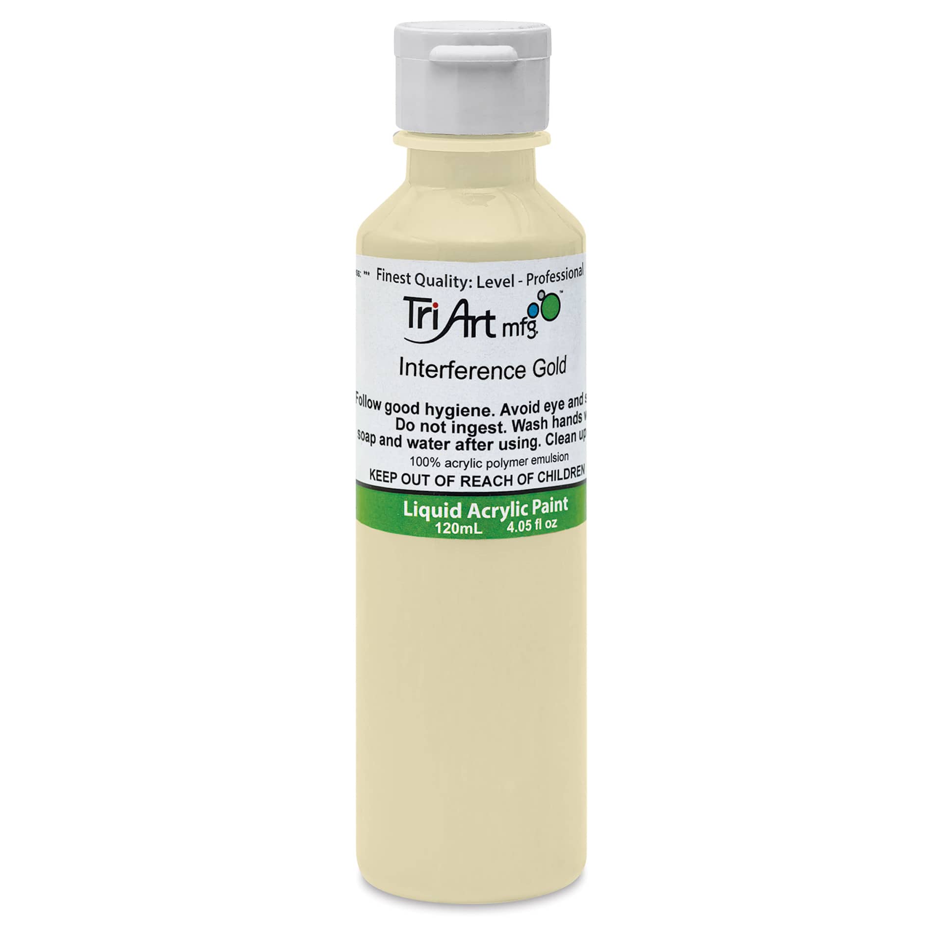 Tri-Art Liquid Artist Acrylics - Interference Gold, 120 ml bottle