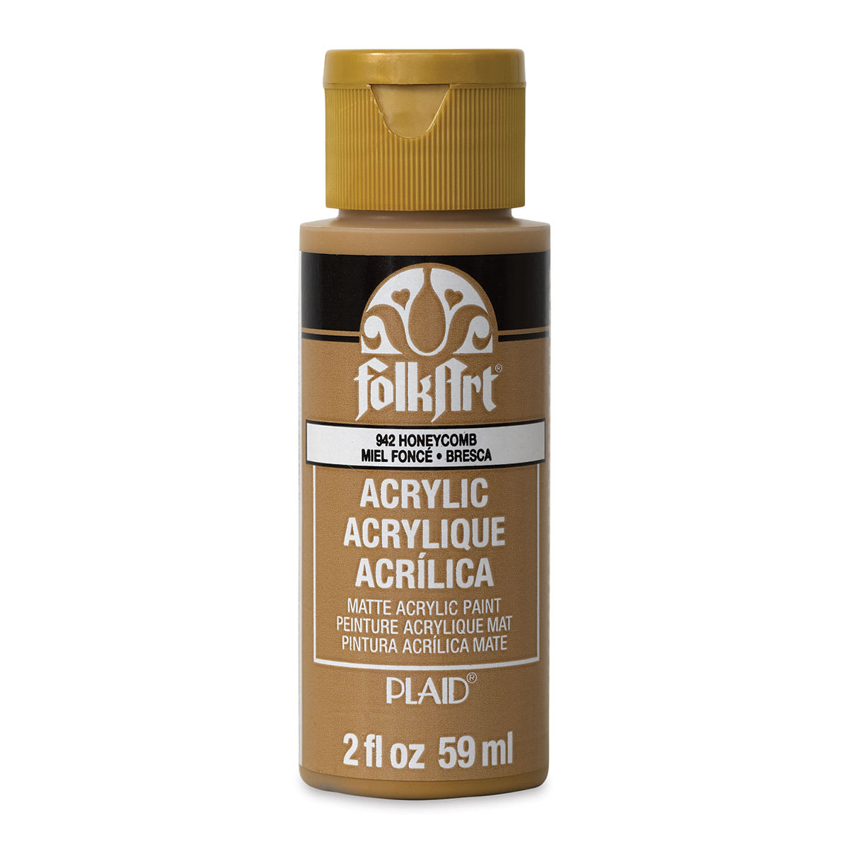 FolkArt Matte Acrylic Paint - Honeycomb, 2 oz, Bottle (Front)