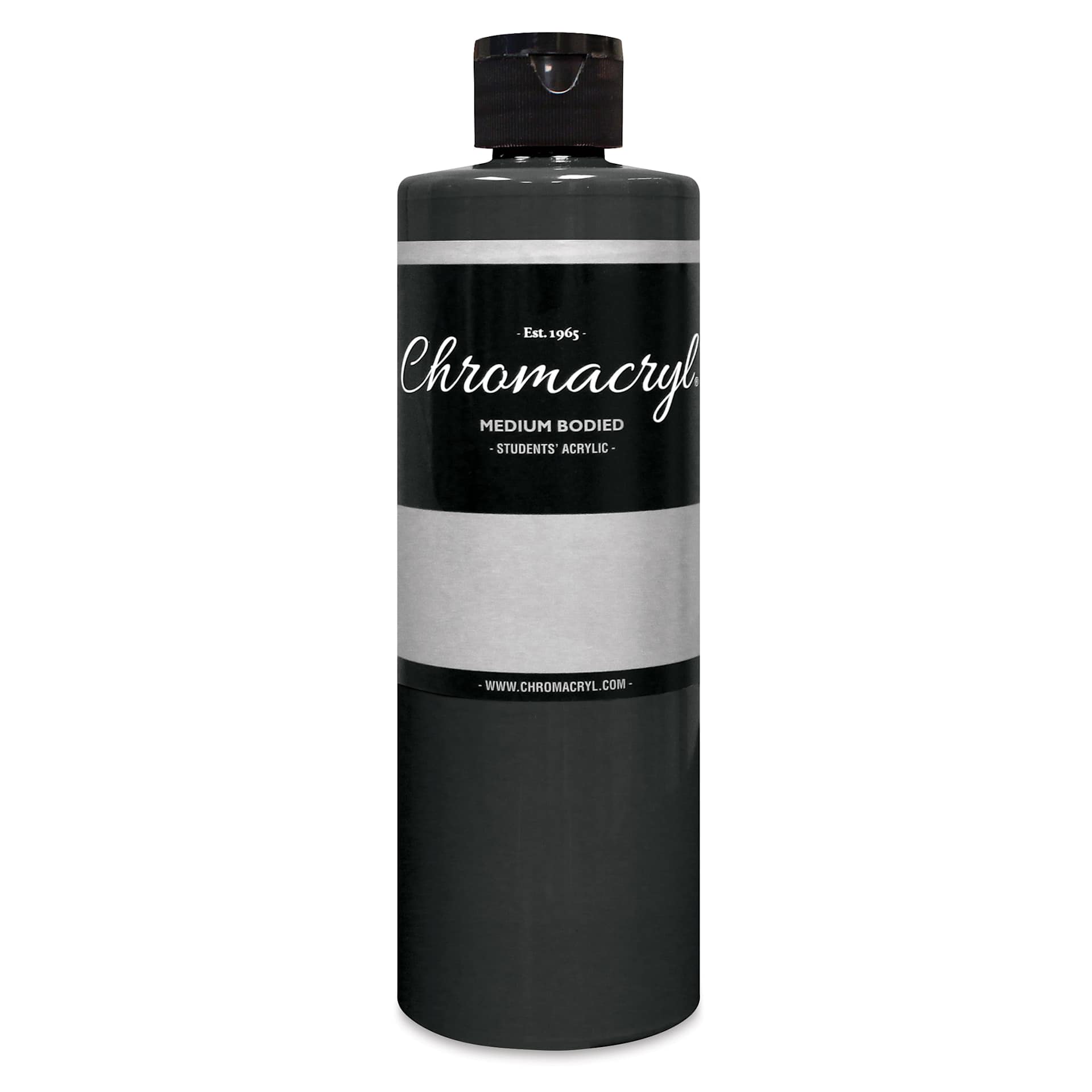 Chromacryl Students' Acrylics - Black, 16 oz bottle