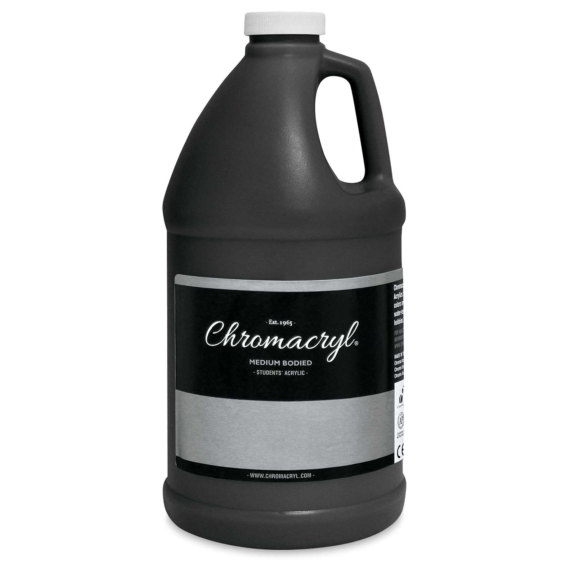 Chromacryl Students' Acrylics - Black, 64 oz bottle