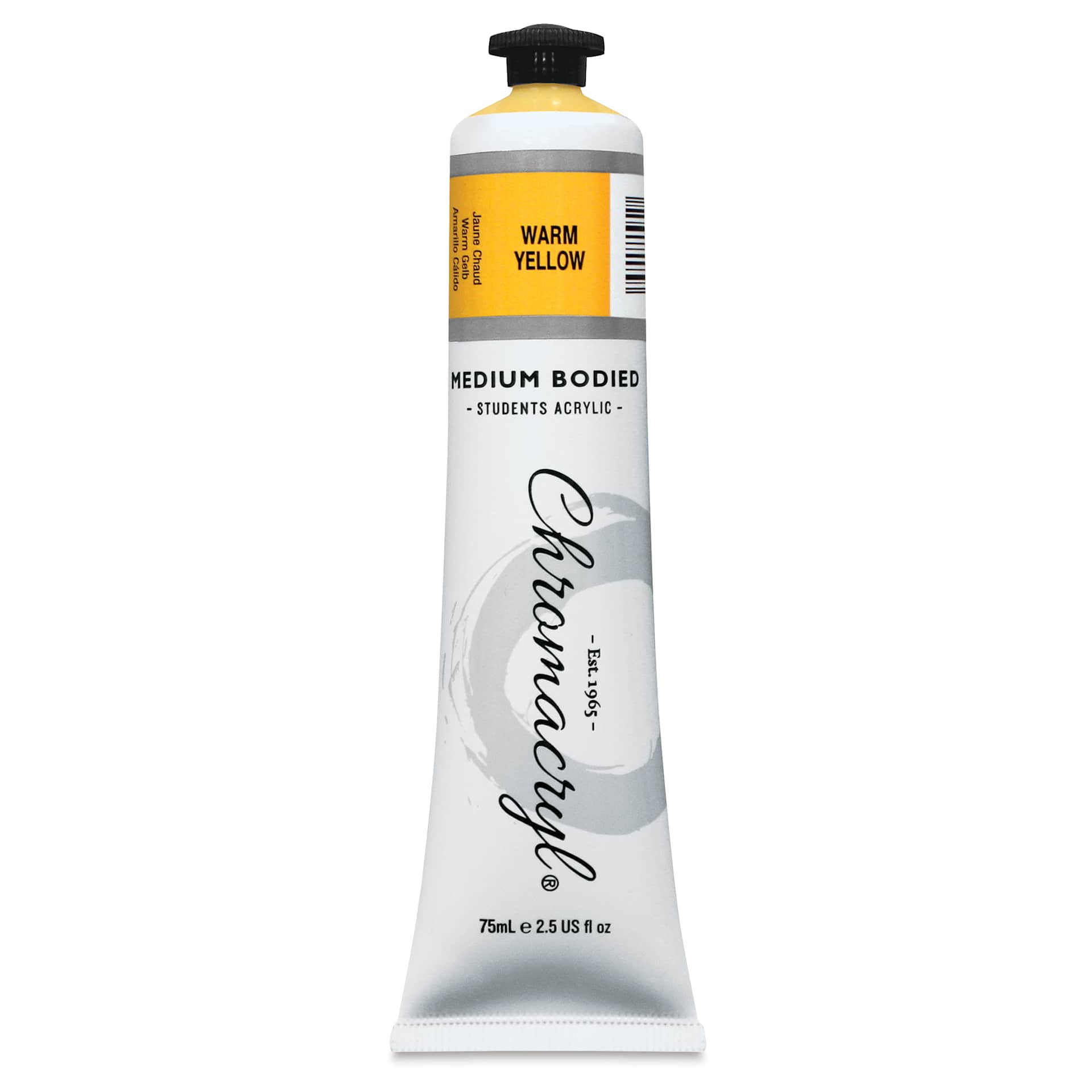 Chromacryl Students' Acrylics - Warm Yellow, 2.5 oz tube