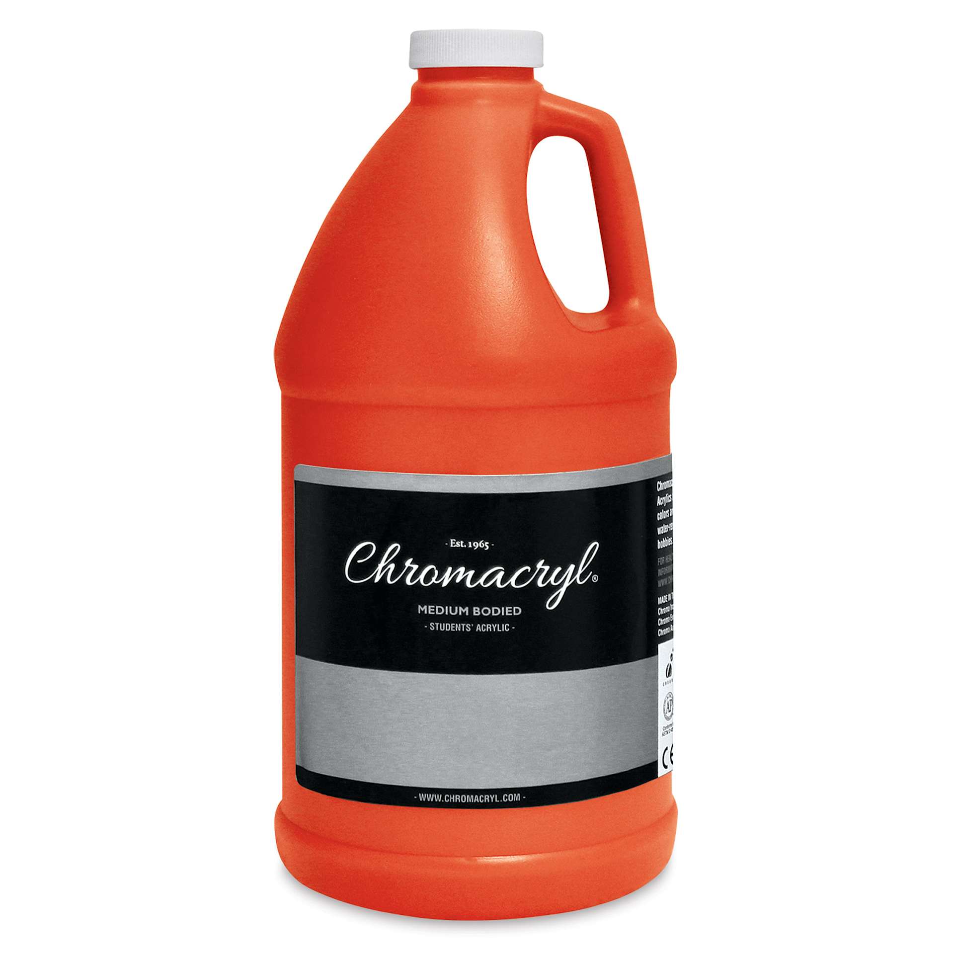 Chromacryl Students' Acrylics - Neon Orange, 64 oz bottle