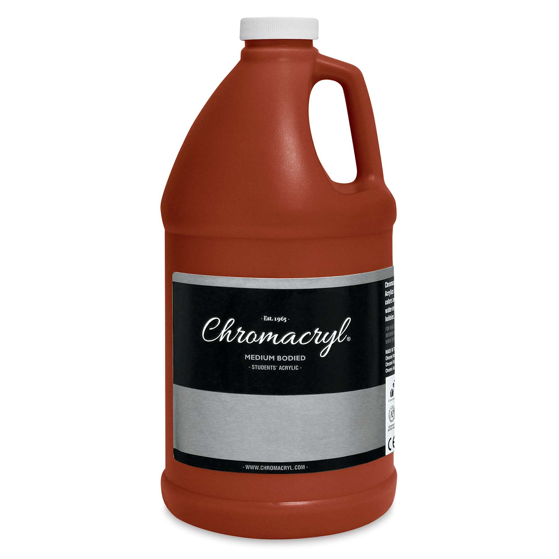 Chromacryl Students' Acrylics - Burnt Sienna, 64 oz bottle