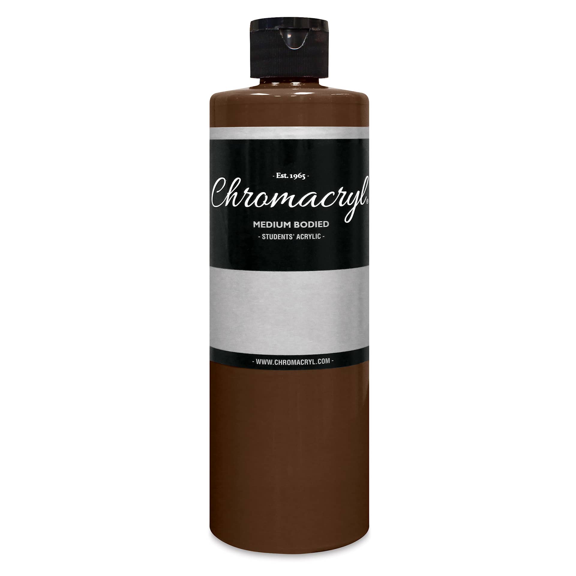 Chromacryl Students' Acrylics - Burnt Umber, 16 oz bottle