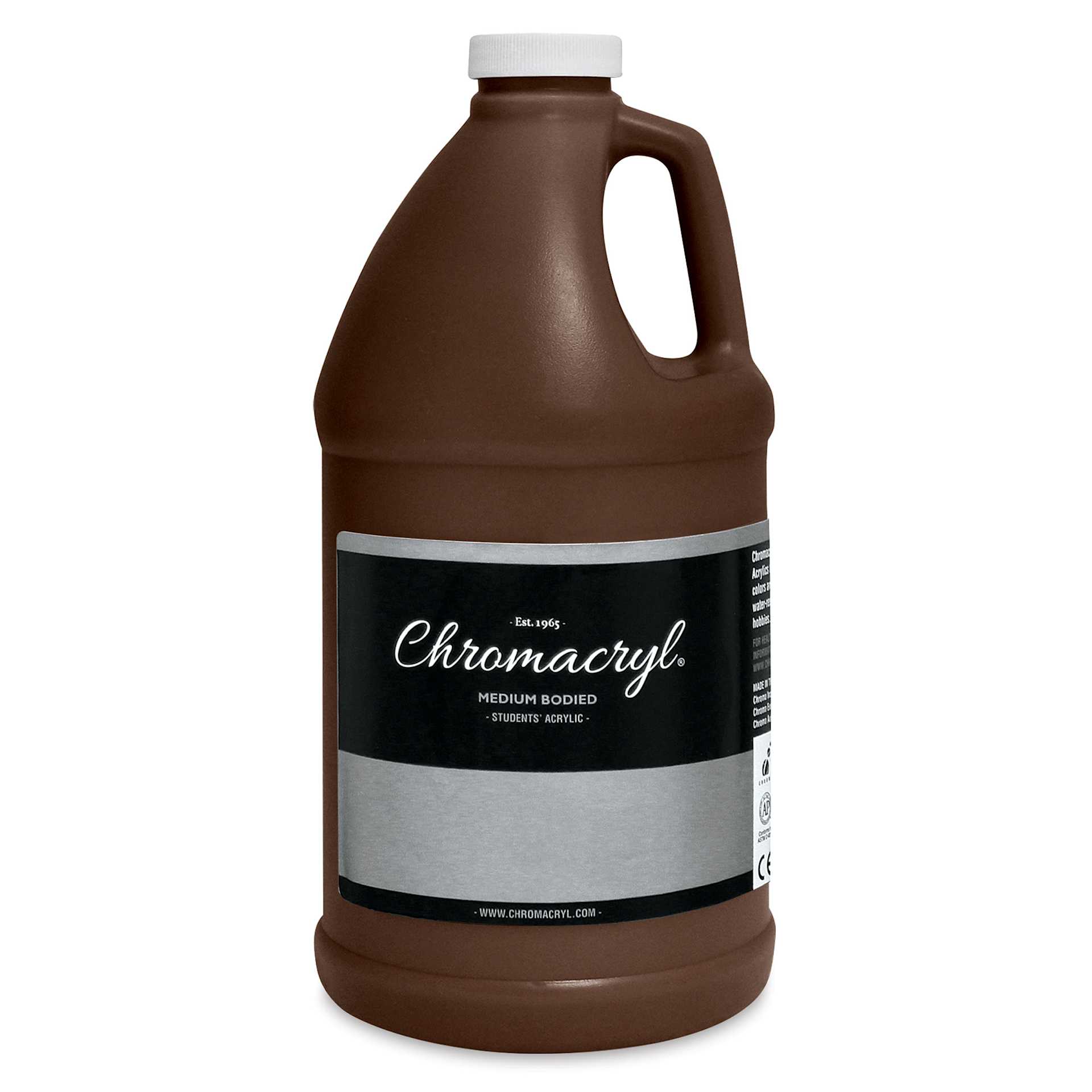 Chromacryl Students' Acrylics - Burnt Umber, 64 oz bottle
