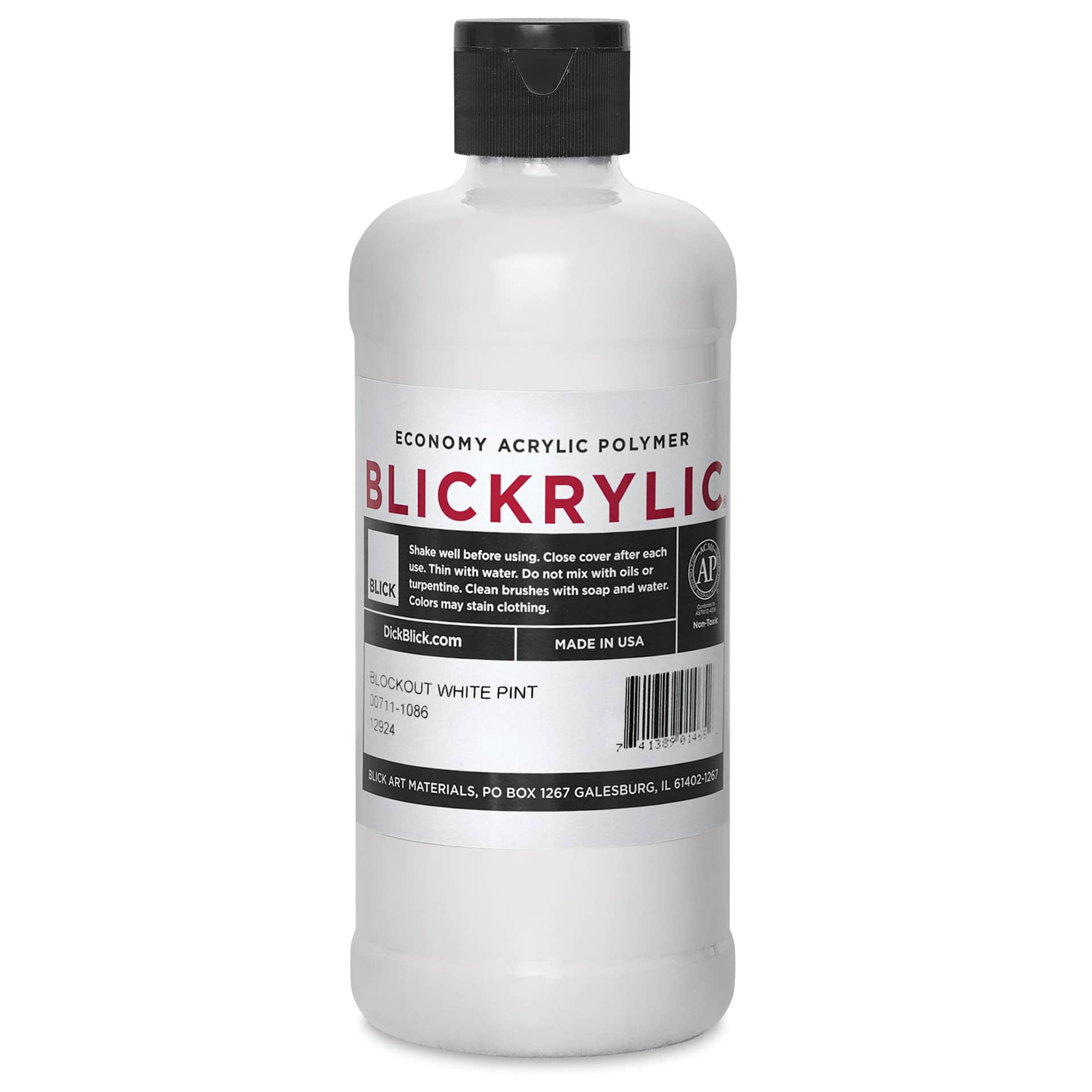 Blickrylic Student Acrylics - Blockout White, Pint