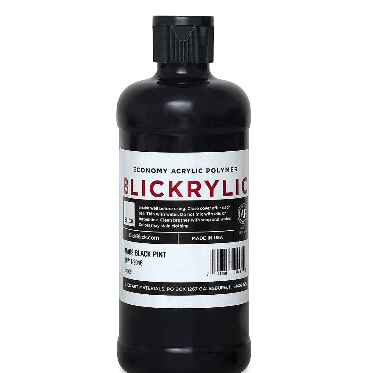 Blickrylic Student Acrylics - Mars Black, Pint