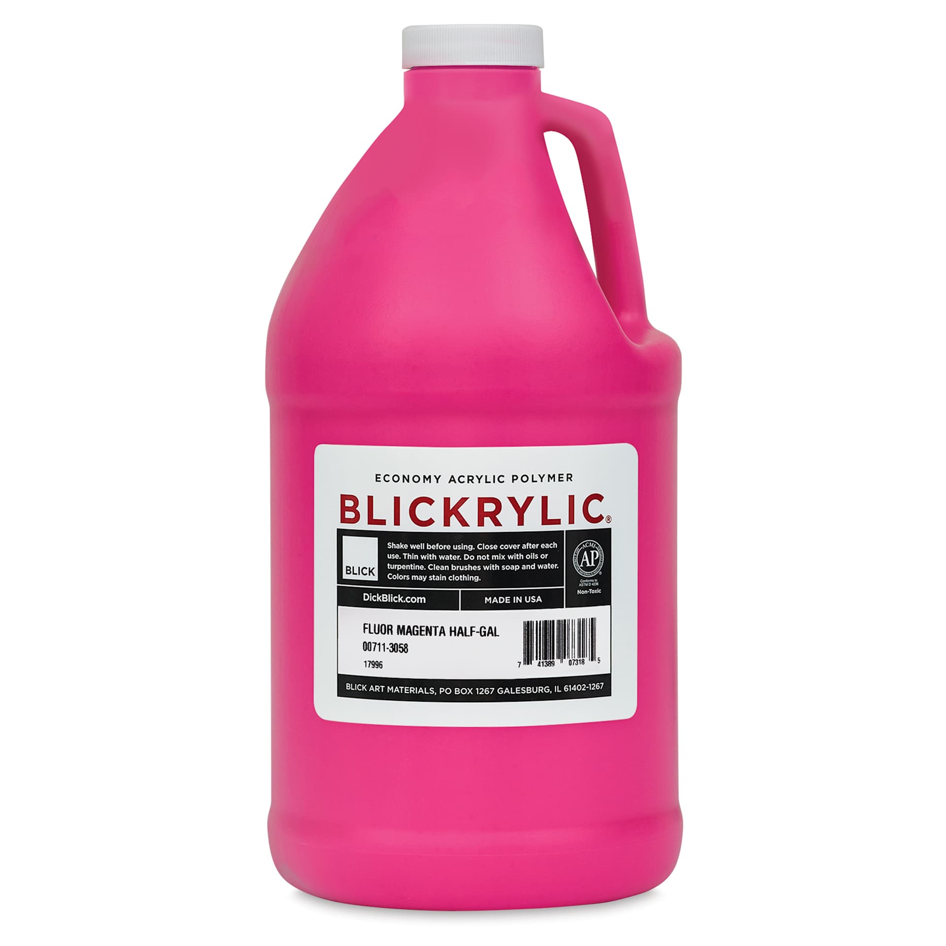 Blickrylic Student Acrylics - Fluorescent Magenta, Half Gallon