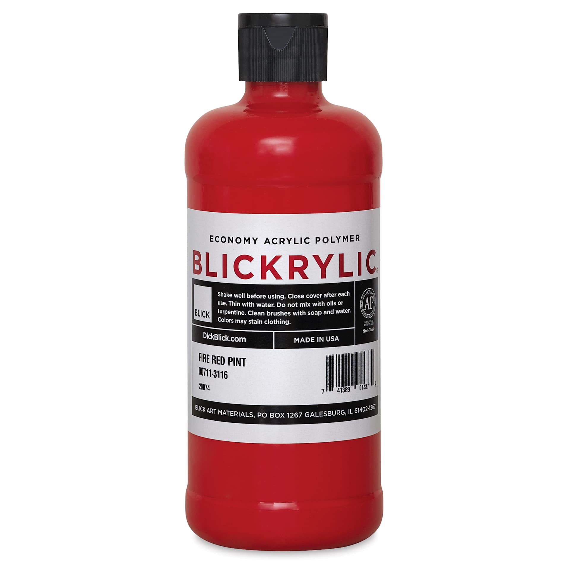 Blickrylic Student Acrylics - Fire Red, Pint