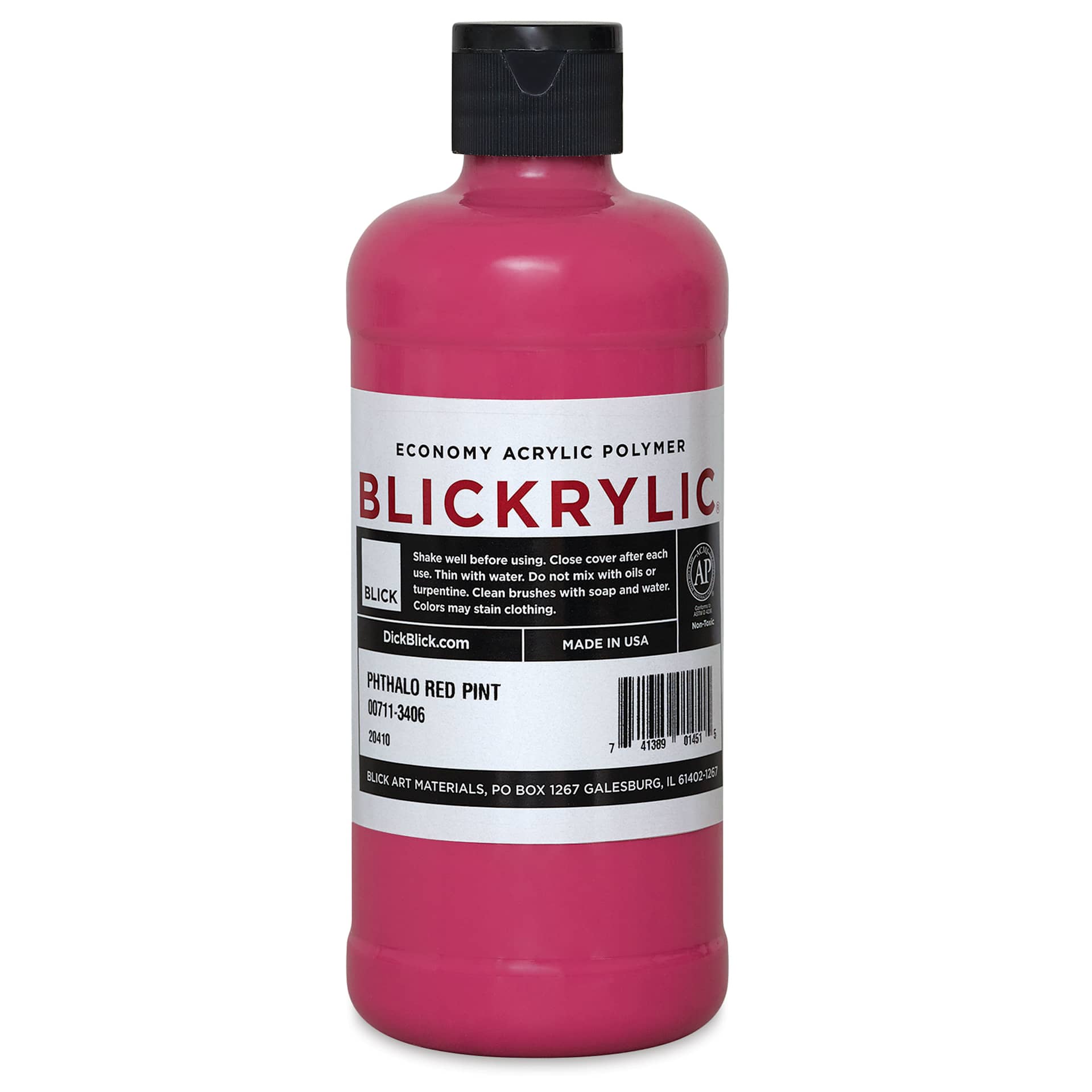 Blickrylic Student Acrylics - Phthalo Red, Pint