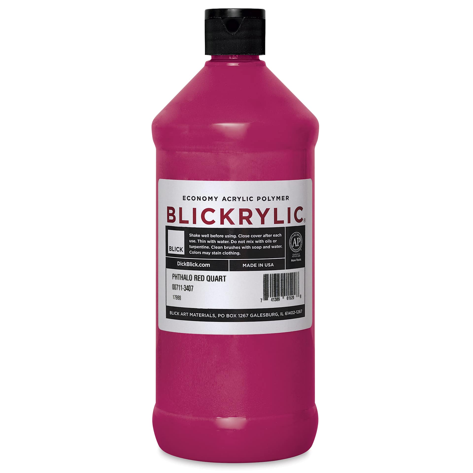 Blickrylic Student Acrylics - Phthalo Red, Quart