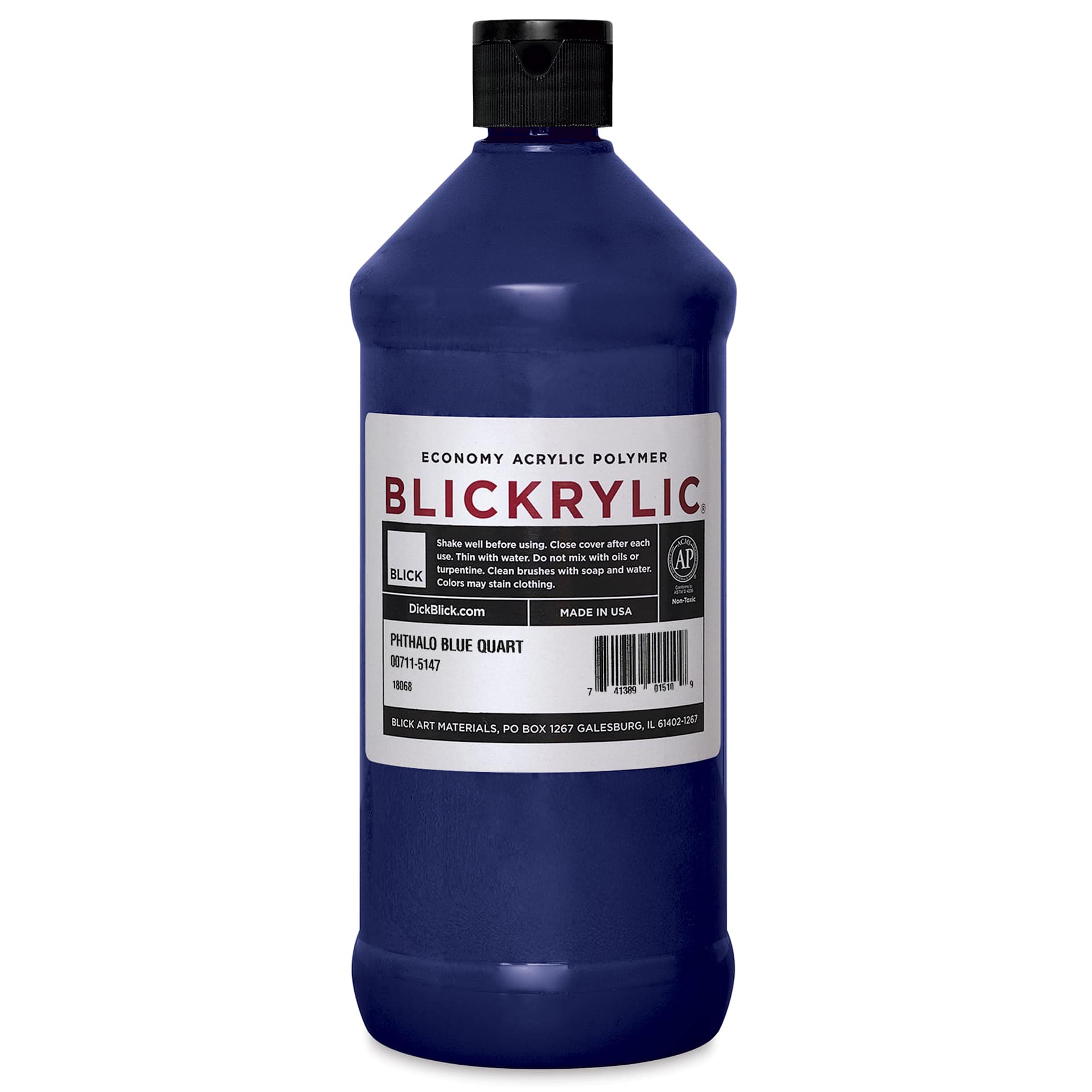 Blickrylic Student Acrylics - Phthalo Blue, Quart