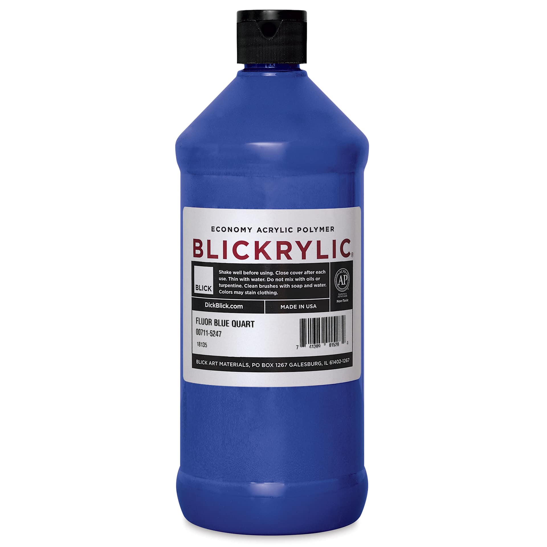 Blickrylic Student Acrylics - Fluorescent Blue, Quart