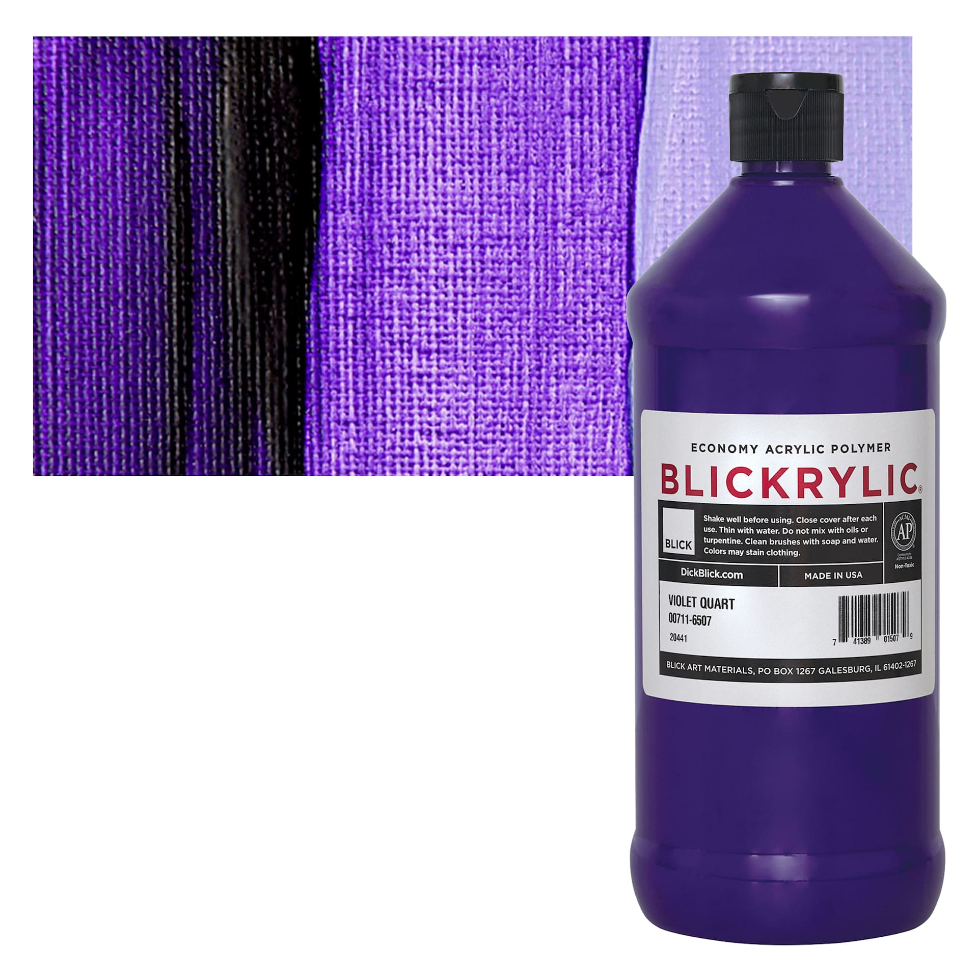 Blickrylic Student Acrylic - Violet, Quart and swatch