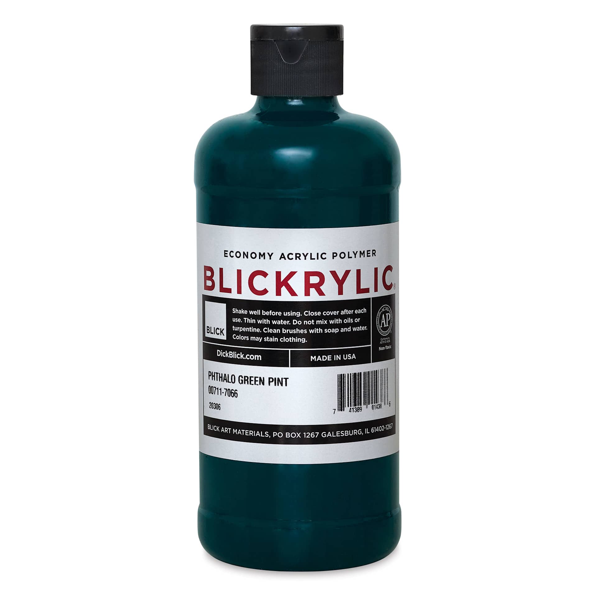 Blickrylic Student Acrylics - Phthalo Green, Pint