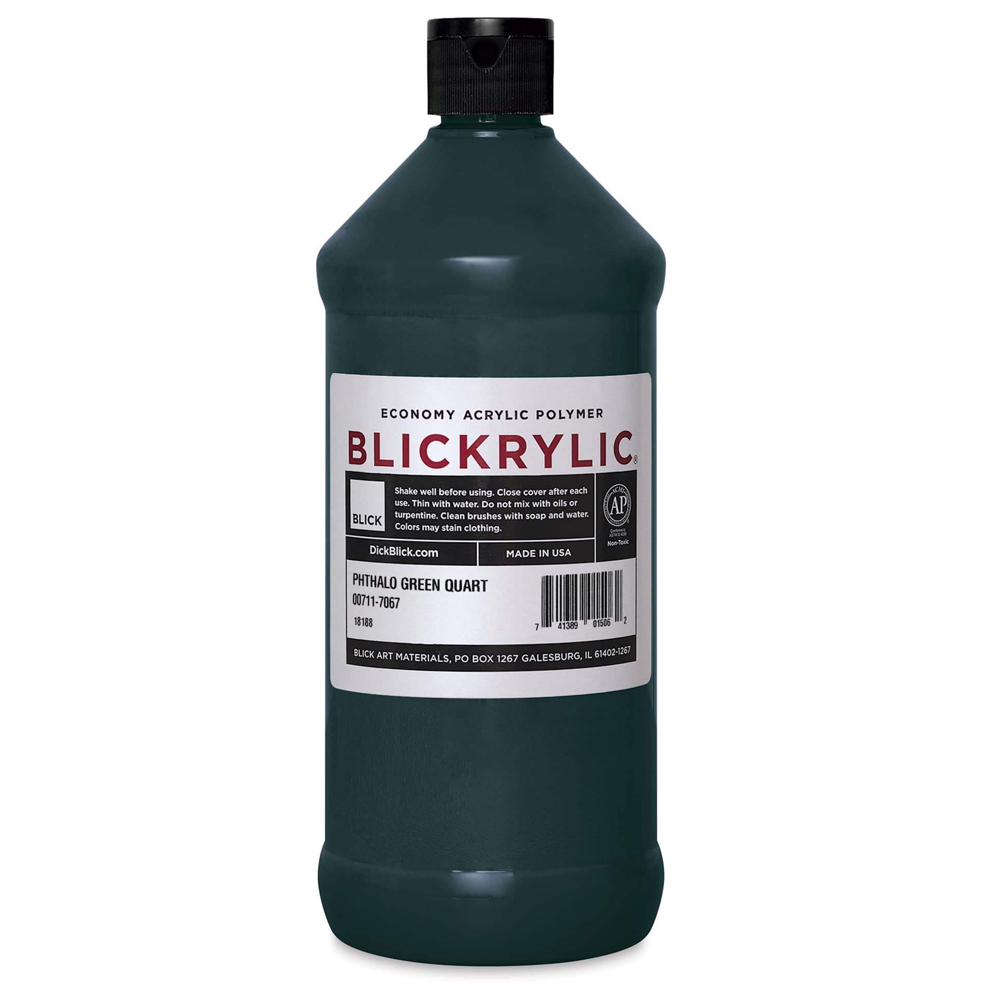 Blickrylic Student Acrylics - Phthalo Green, Quart