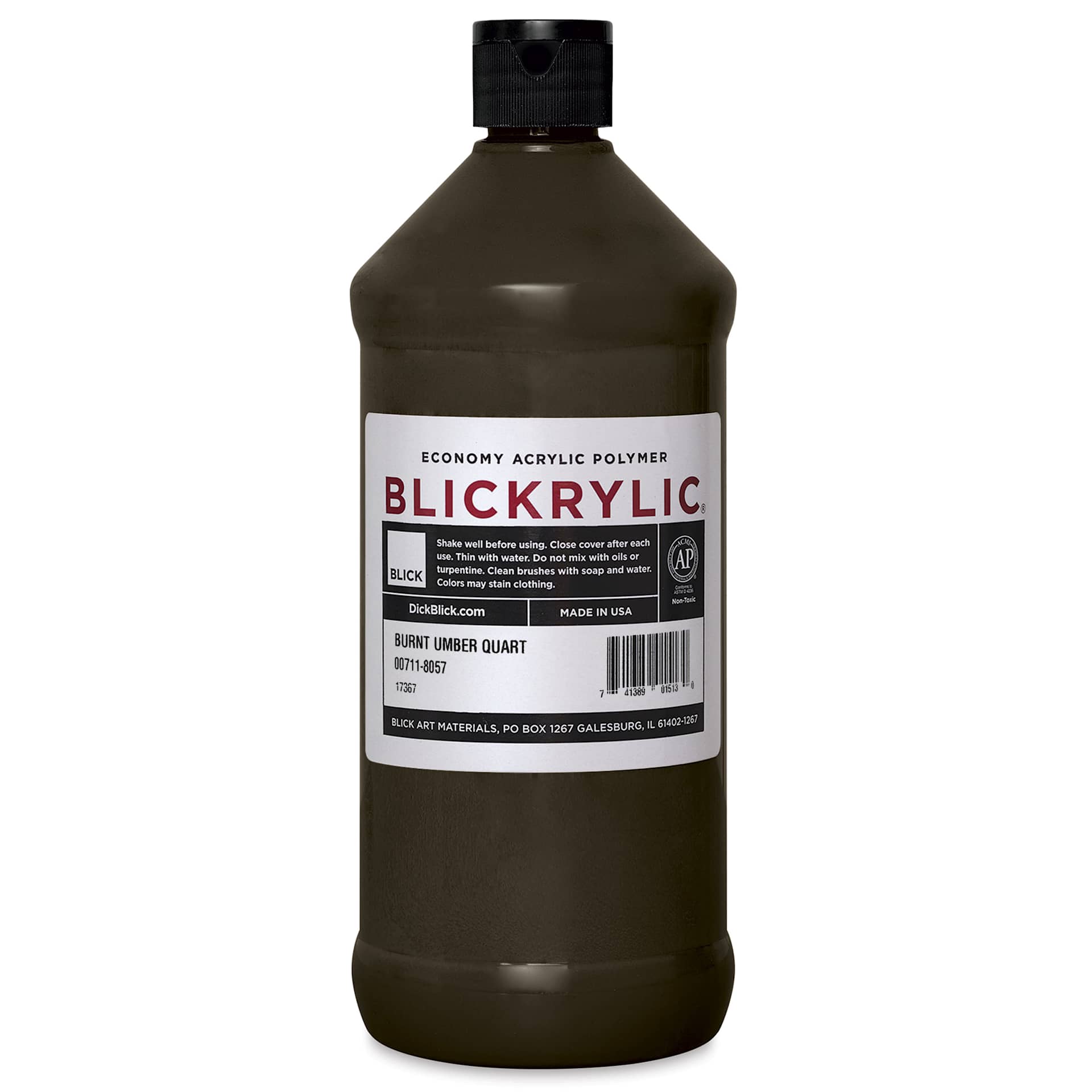 Blickrylic Student Acrylics - Burnt Umber, Quart