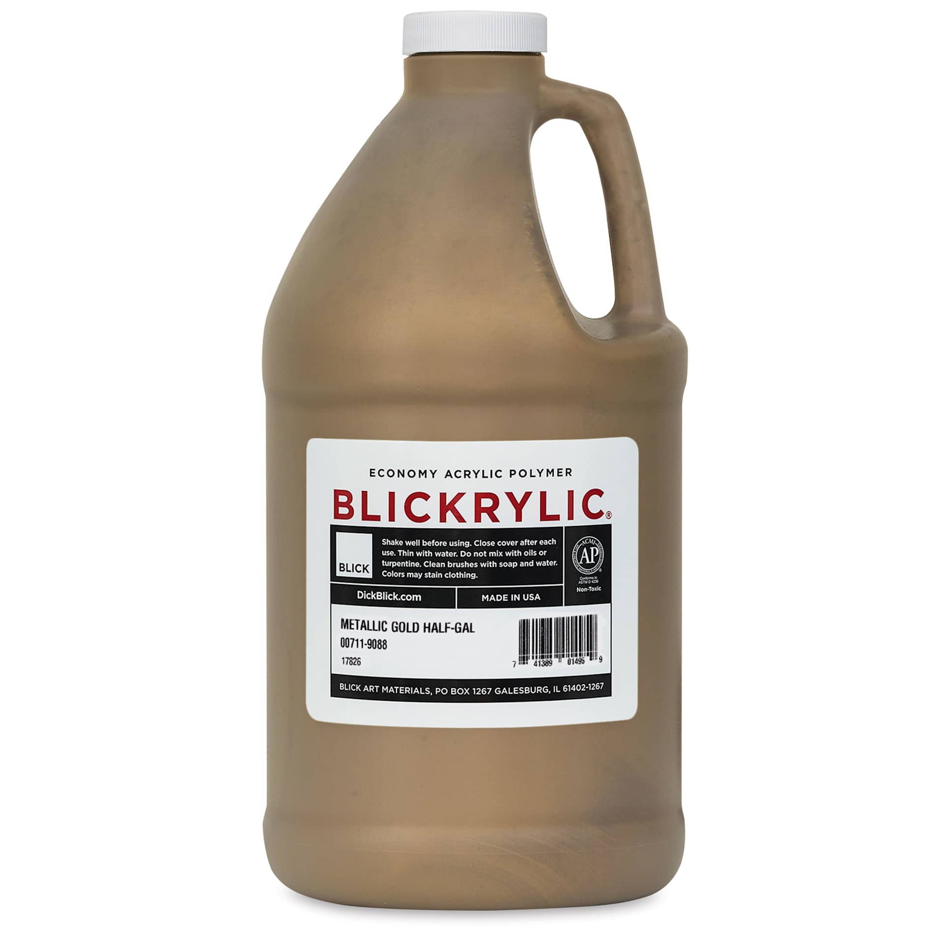Blickrylic Student Acrylics - Metallic Gold, Half Gallon