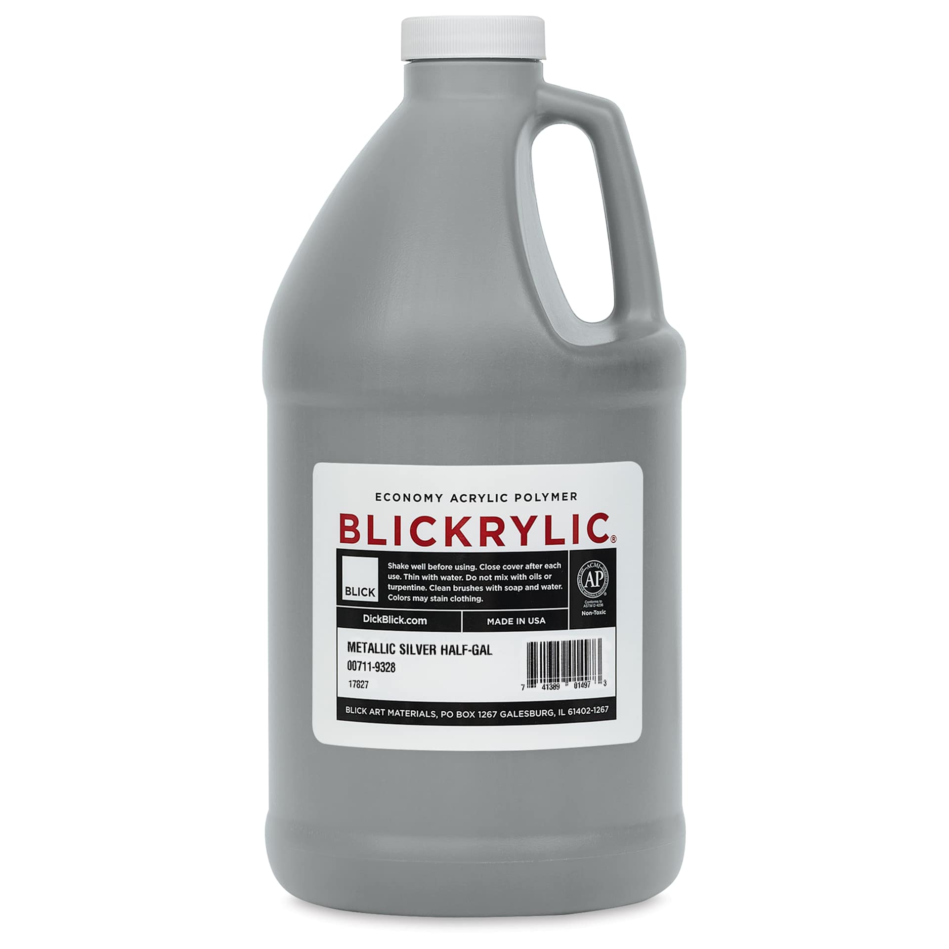 Blickrylic Student Acrylics - Metallic Silver, Half Gallon