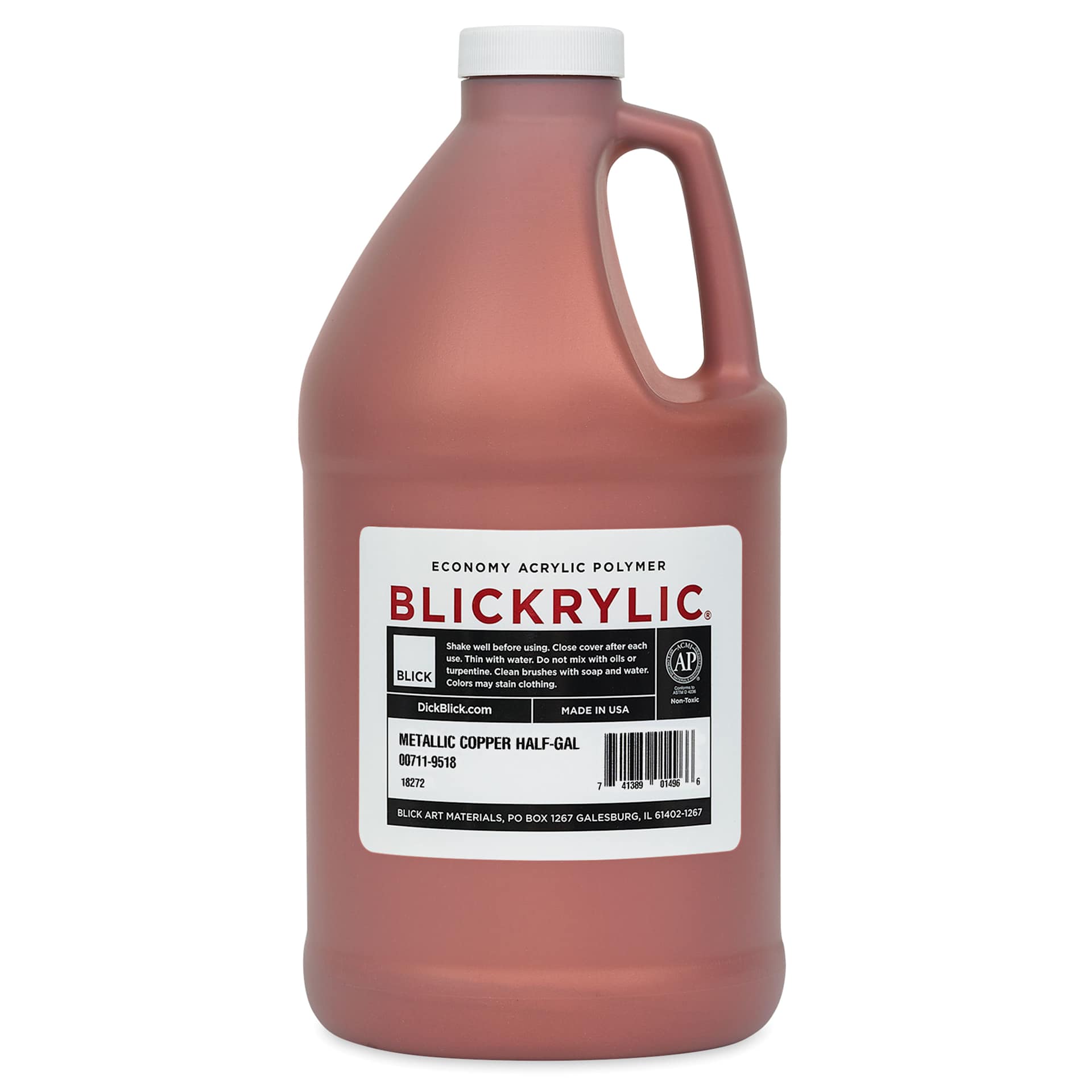 Blickrylic Student Acrylics - Metallic Copper, Half Gallon