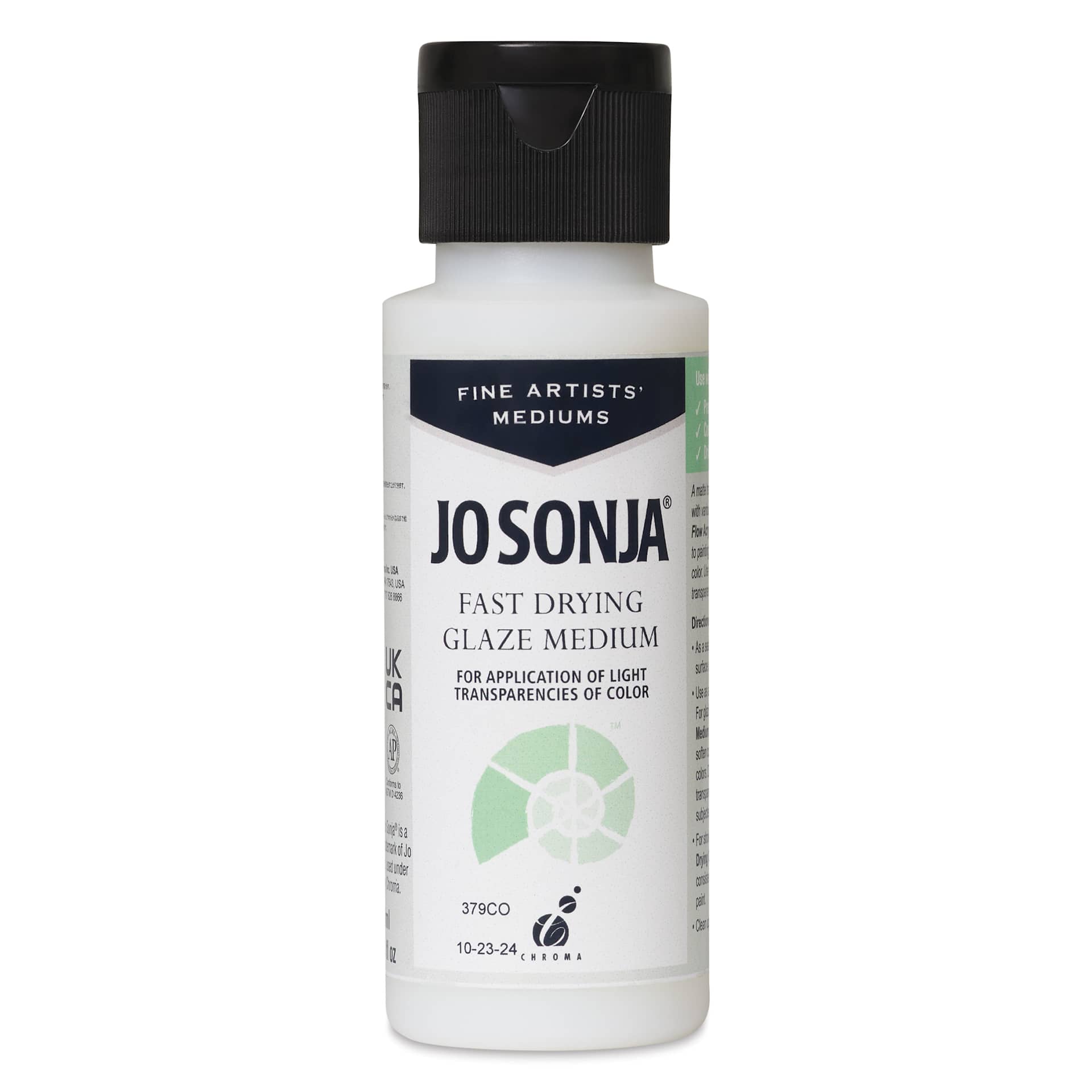 Chroma’s Jo Sonja Fast Drying Glaze Medium - 2 oz bottle - front