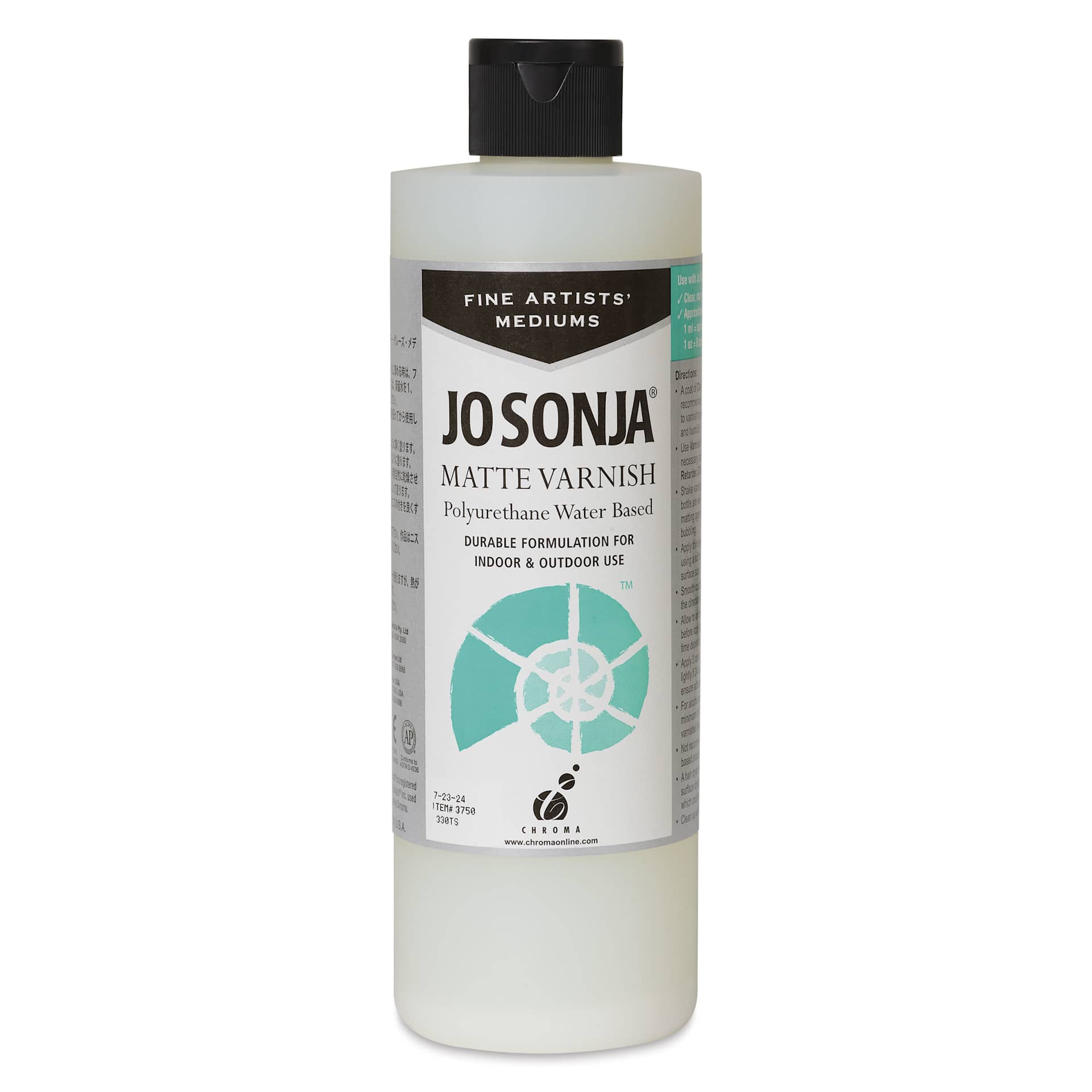 Jo Sonja's Polyurethane Varnish - Matte, 16 oz bottle - front