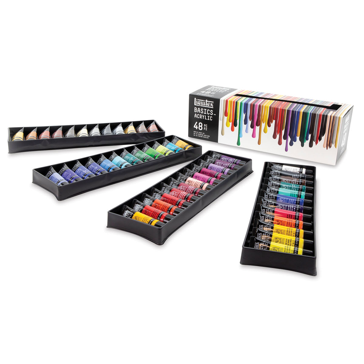 Liquitex Basics Acrylic Paints - Set of 48, Assorted Colors, 22 ml